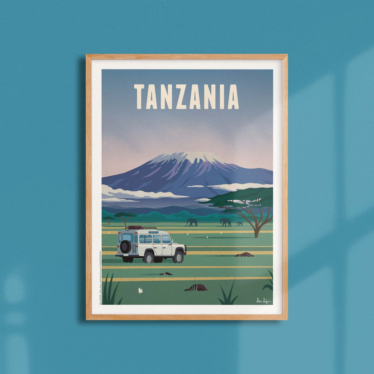 Affiche de voyage Tanzanie - Kilimandjaro par Alex Asfour