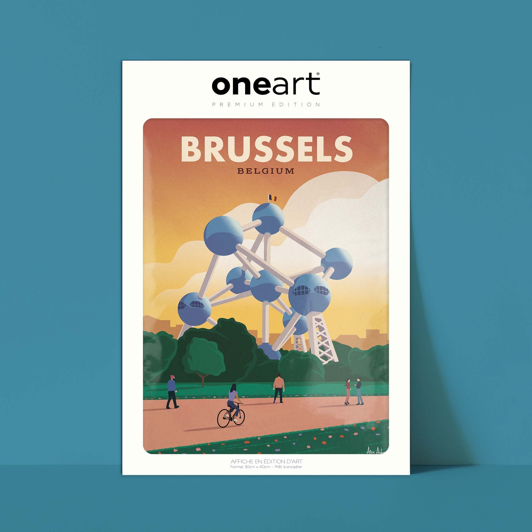 Affiche de voyage Belgique - Bruxelles par Alex Asfour