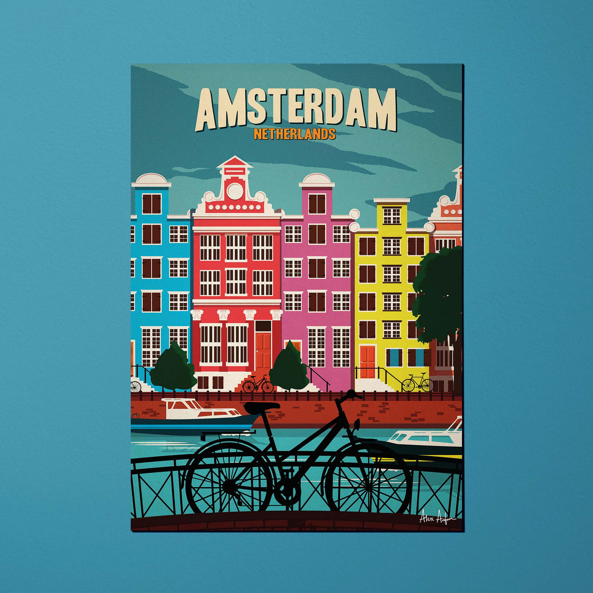 Carte postale de voyage Pays-Bas - Amsterdam par Alex Asfour