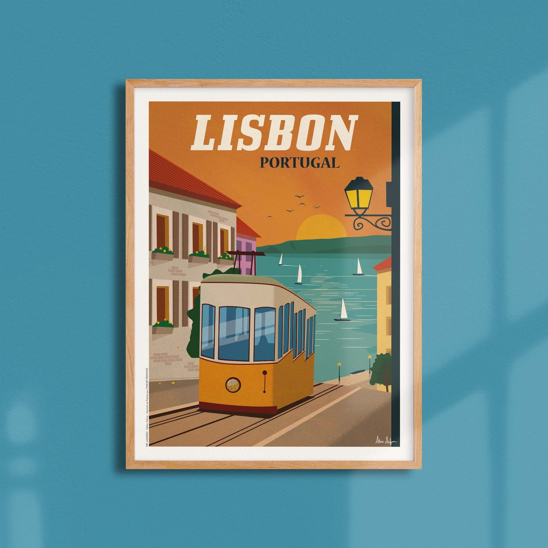 Affiche de voyage Portugal - Lisbonne par Alex Asfour