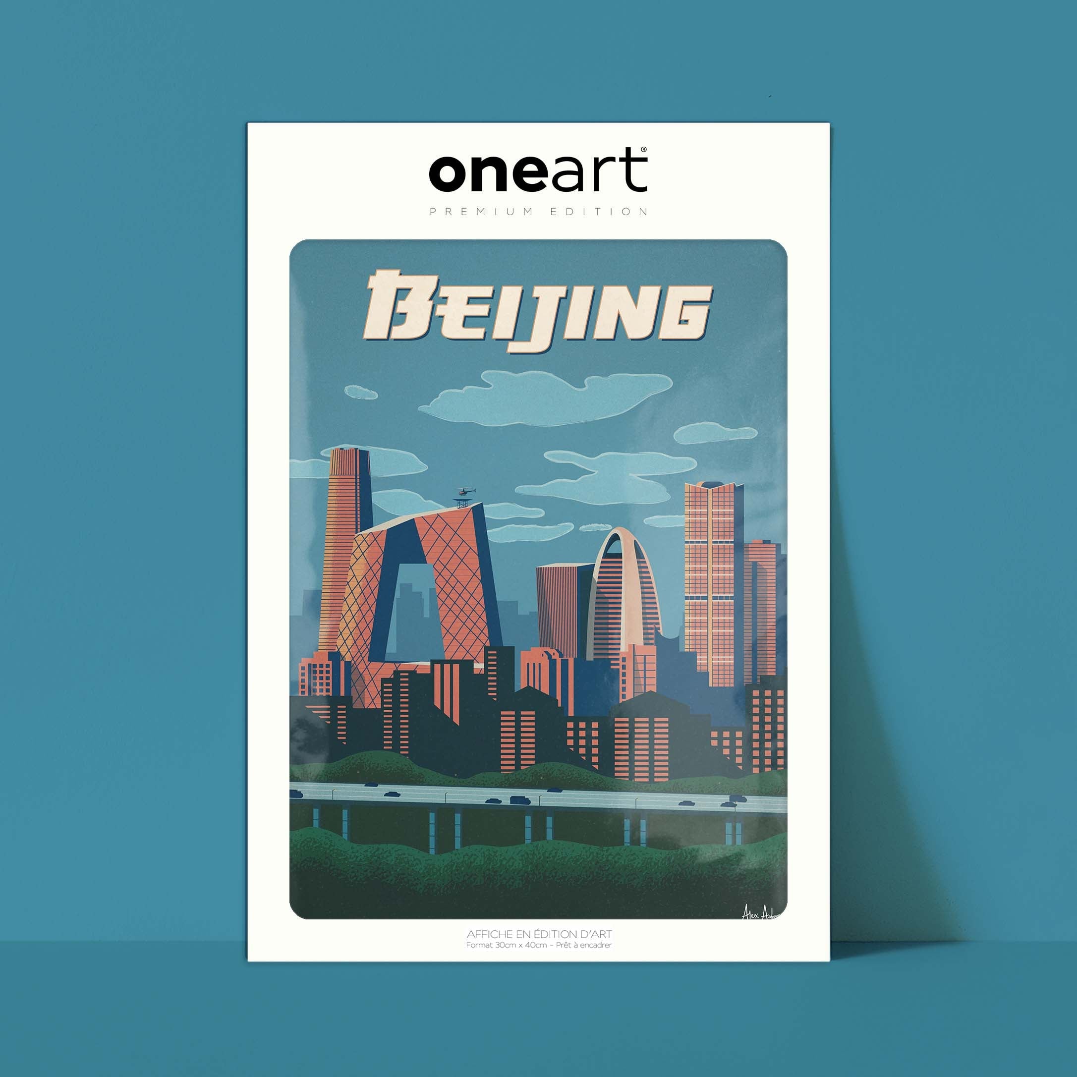 Affiche de voyage Chine - Pékin par Alex Asfour