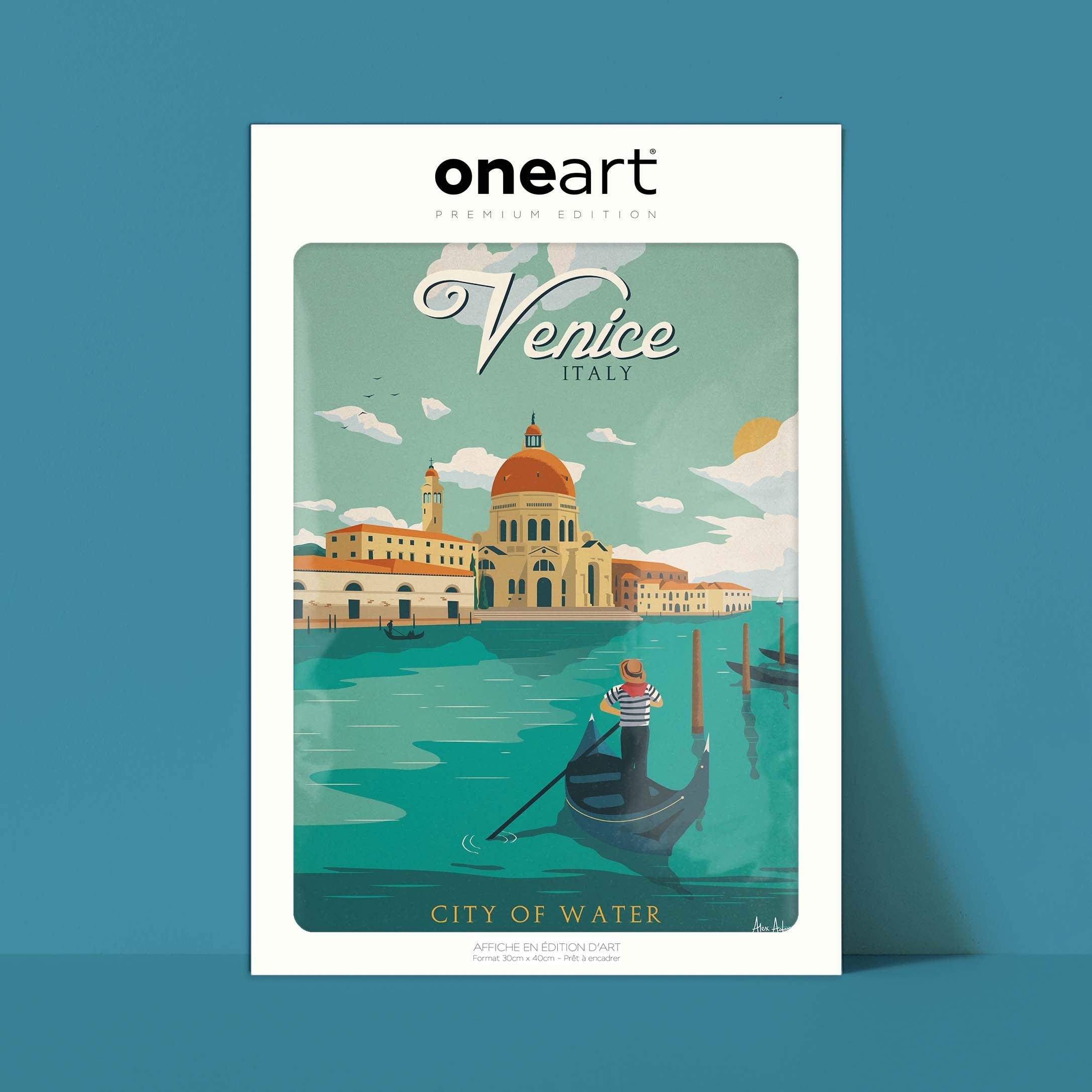 Affiche de voyage Italie - Venise par Alex Asfour