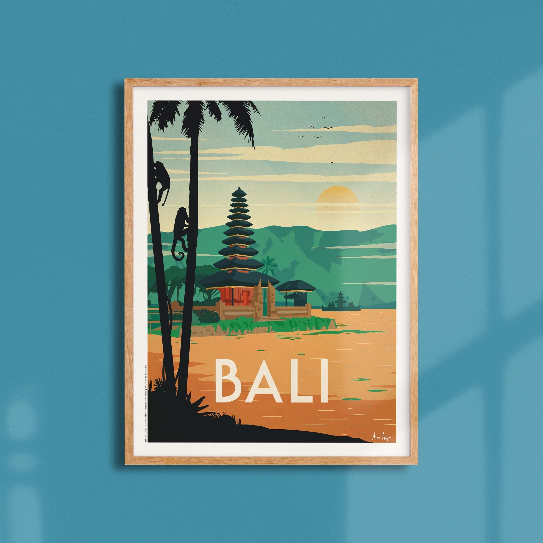 Affiche de voyage Indonésie - Bali par Alex Asfour
