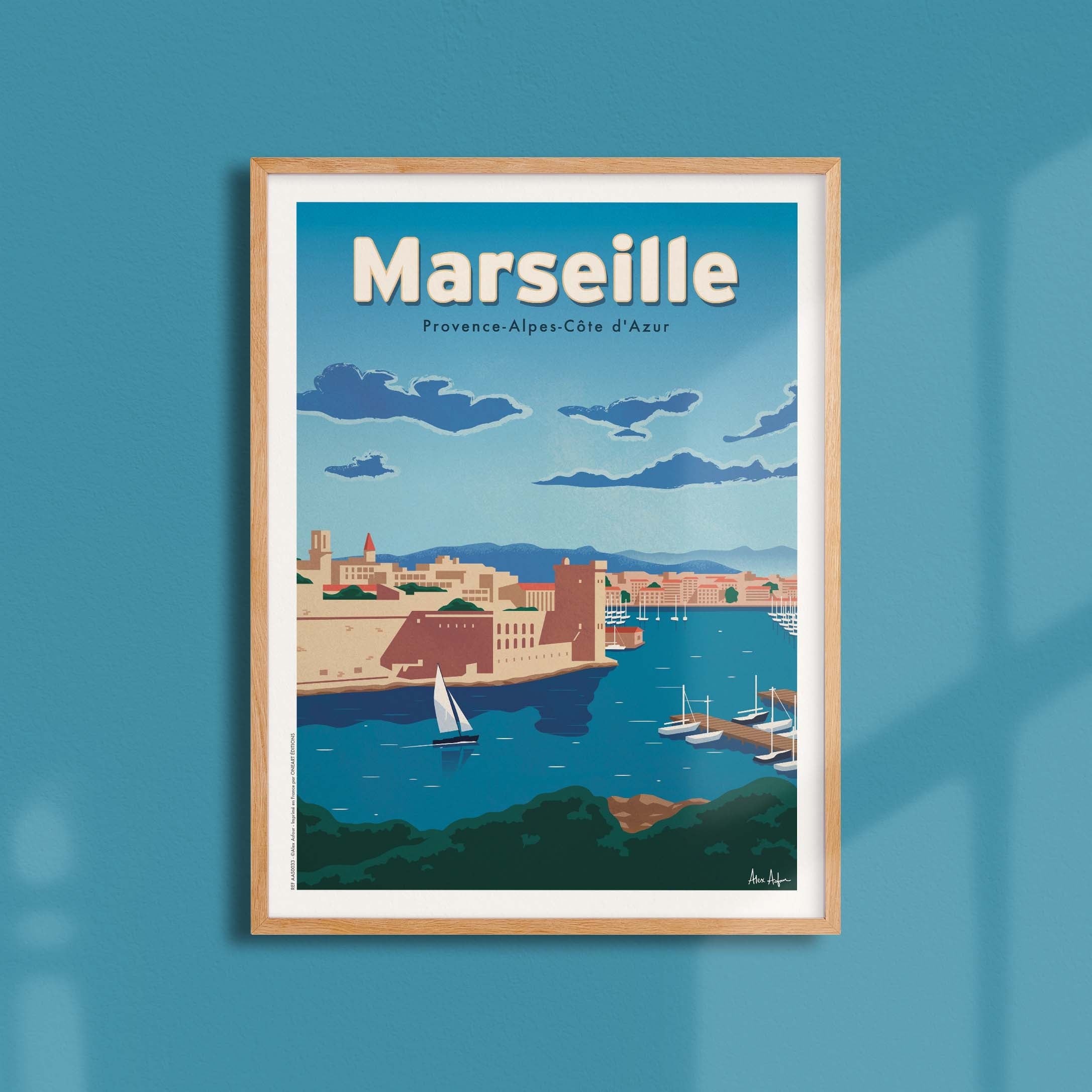 Affiche de voyage France - Marseille par Alex Asfour
