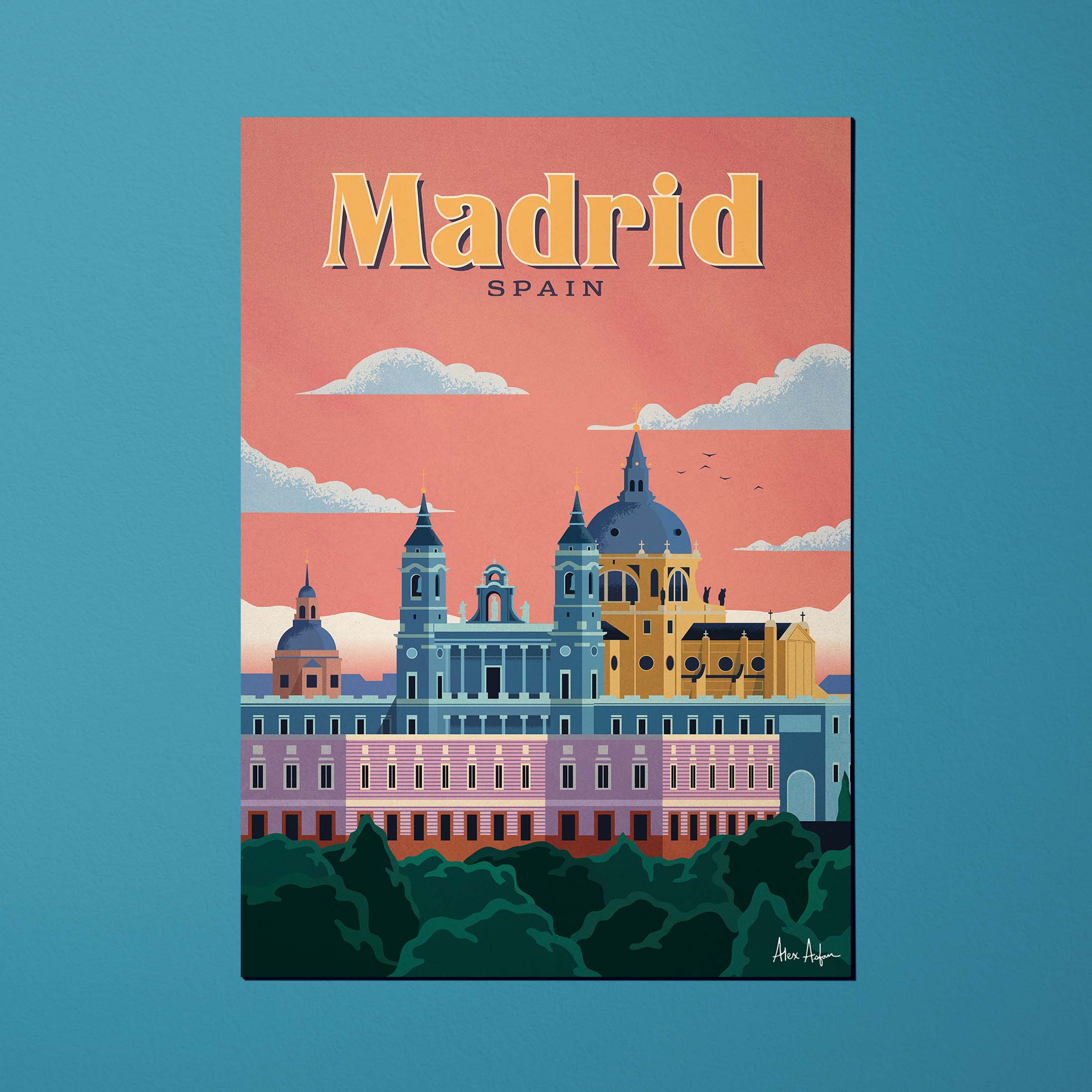 Carte postale de voyage Espagne - Madrid par Alex Asfour