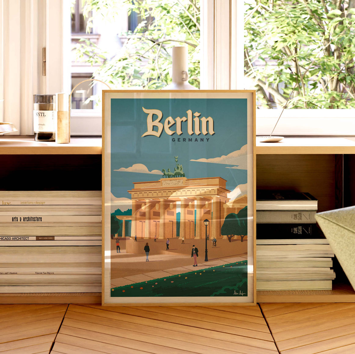 Affiche de voyage Allemagne - Berlin - Porte de Brandebourg par Alex Asfour