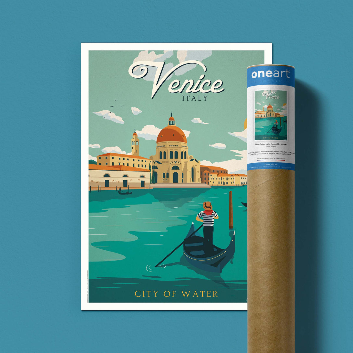Affiche de voyage Italie - Venise par Alex Asfour