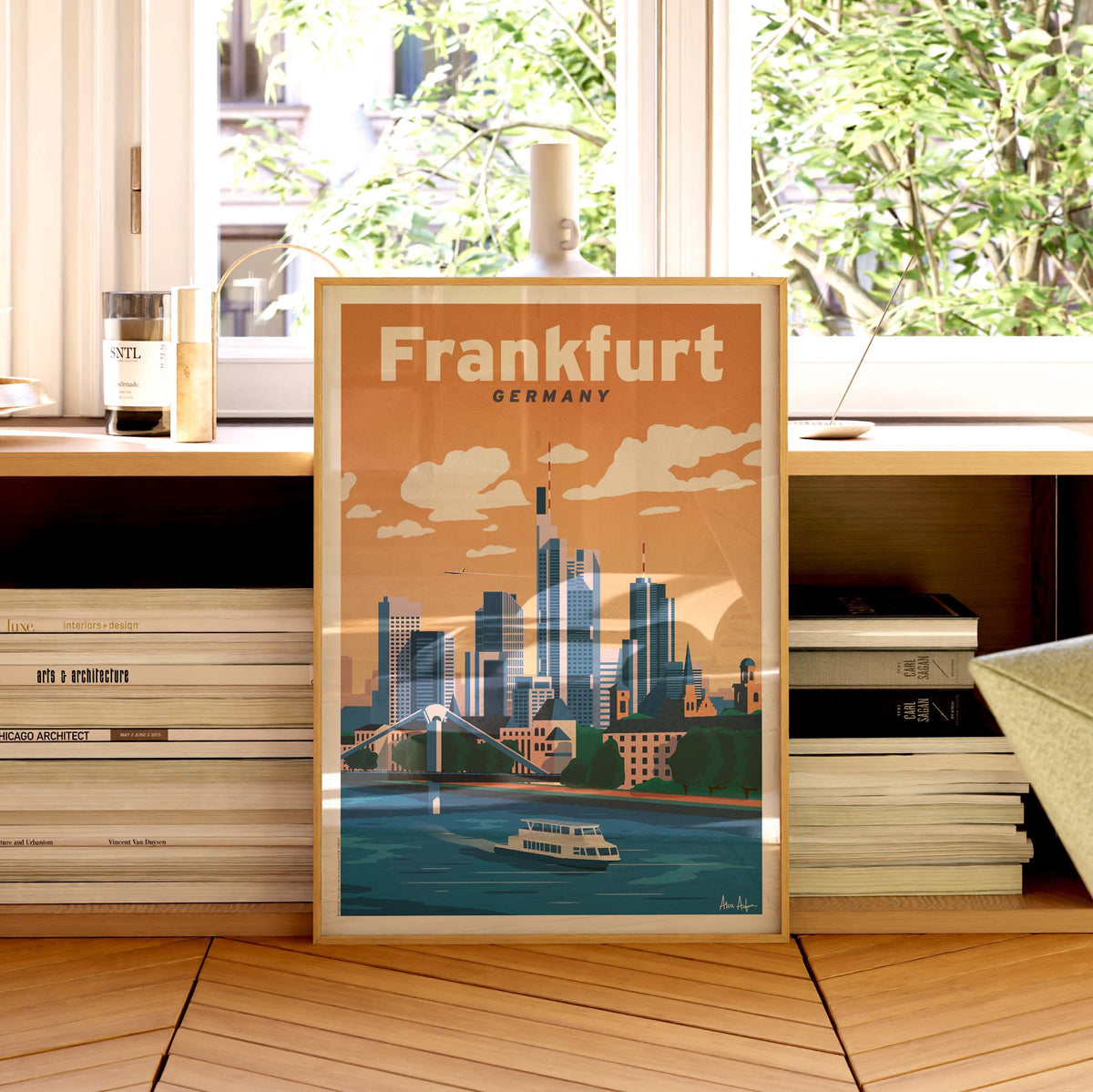 Affiche de voyage Allemagne - Francfort par Alex Asfour