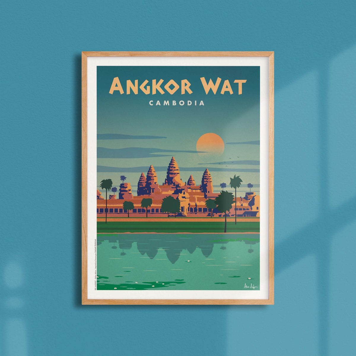 Affiche de voyage Cambodge - Angkor par Alex Asfour
