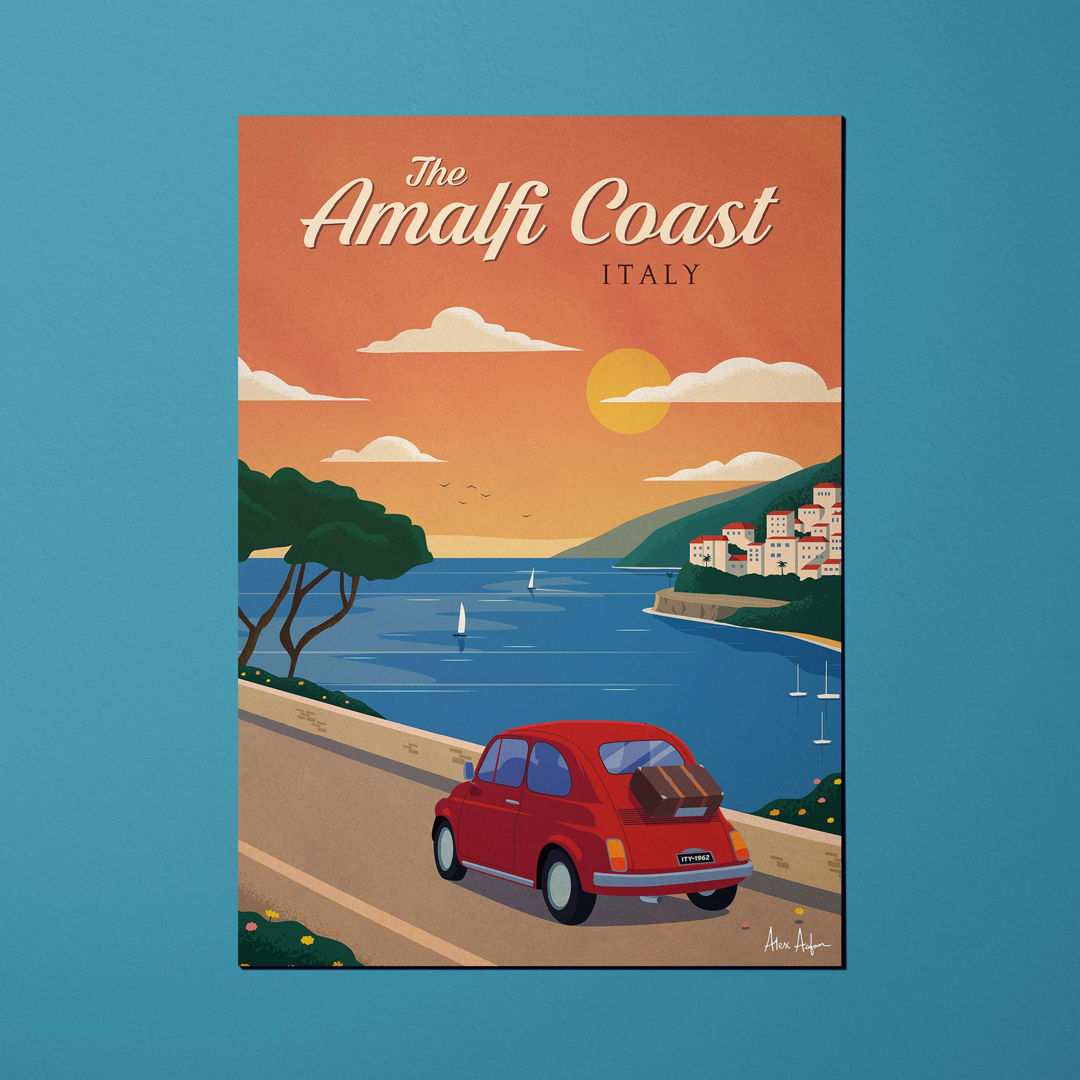 Carte postale de voyage Italie - La côte amalfitaine par Alex Asfour