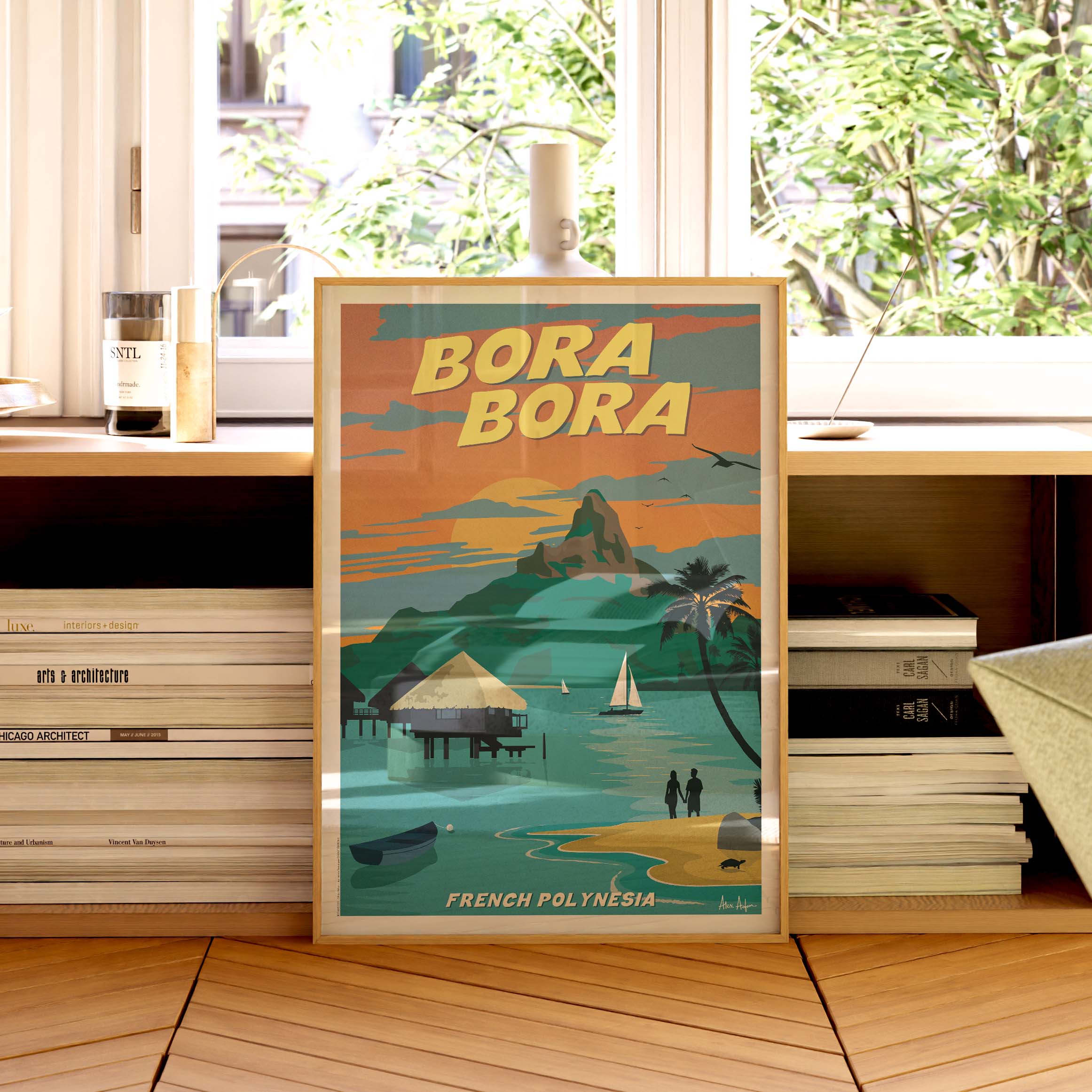 Affiche de voyage France - Bora-Bora par Alex Asfour