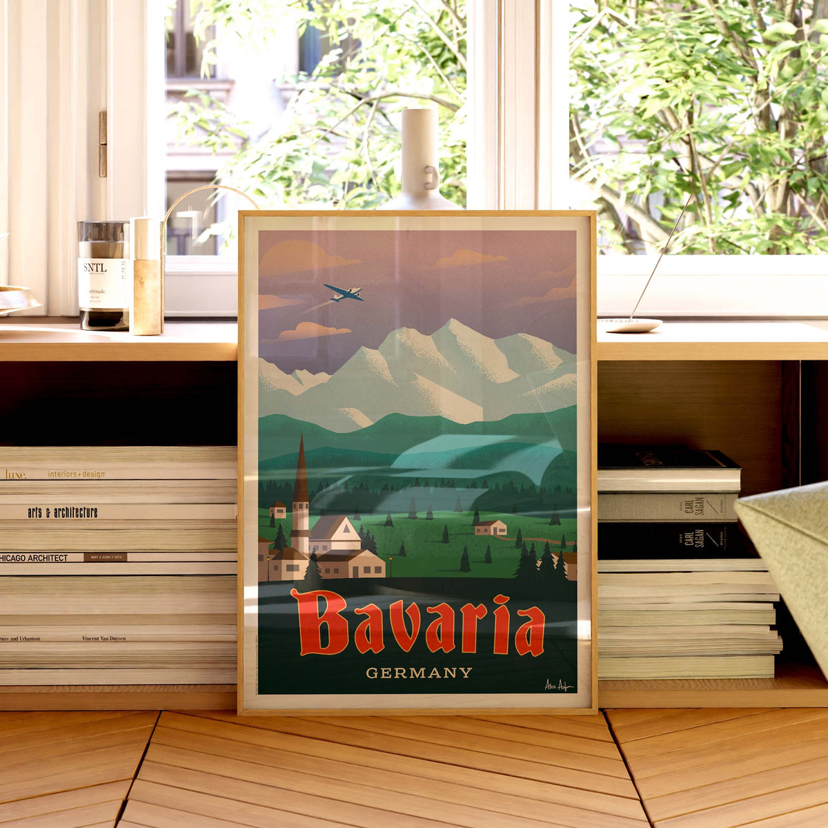 Affiche de voyage Allemagne - Bavière par Alex Asfour