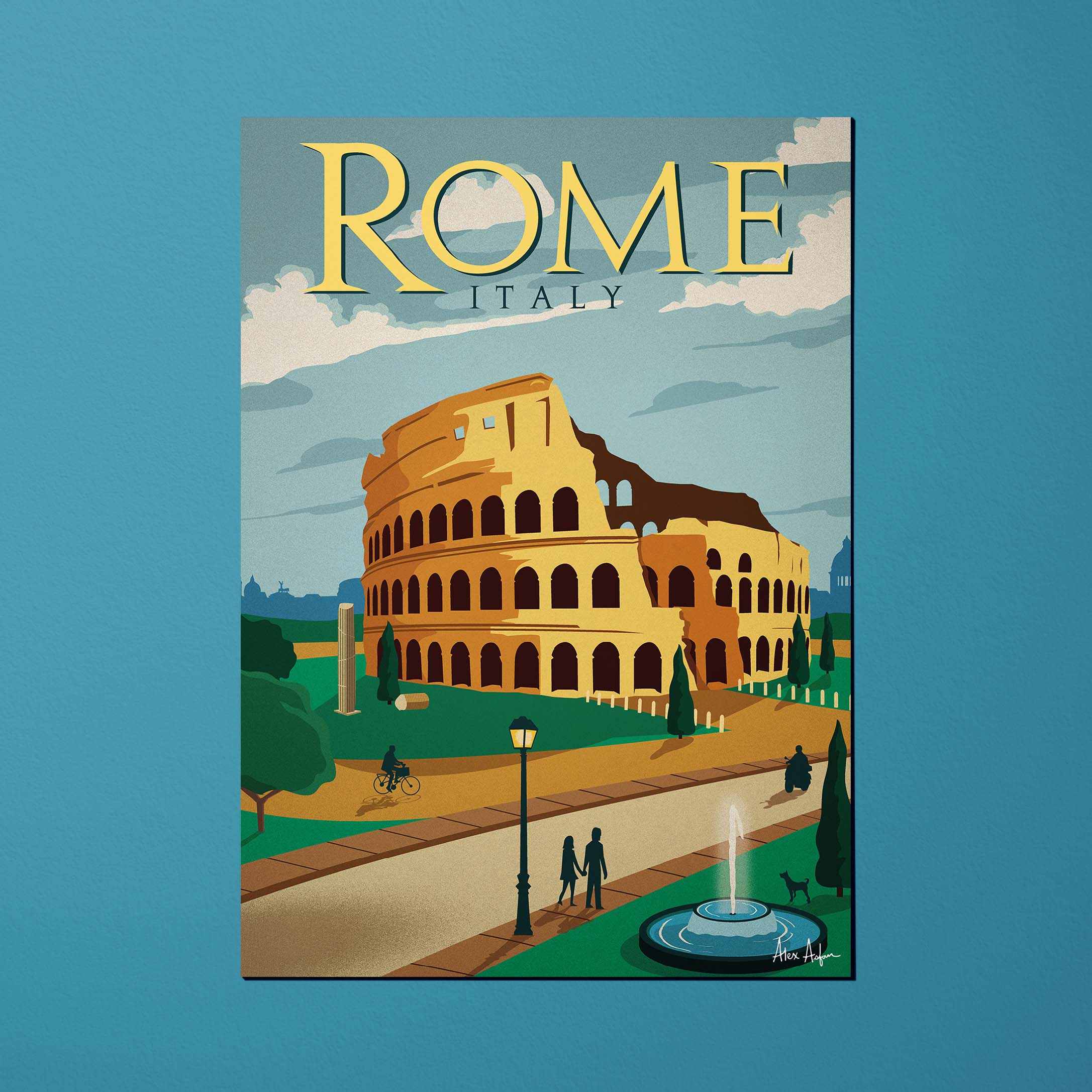 Carte postale de voyage Italie - Rome par Alex Asfour