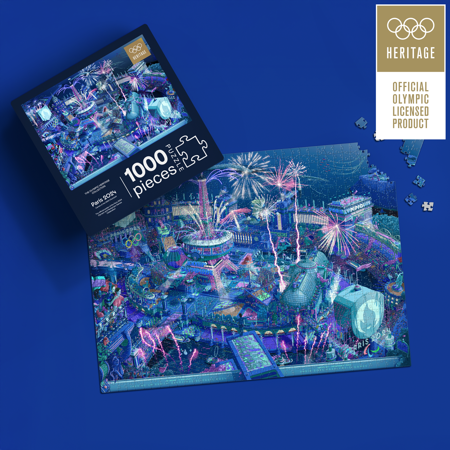 Puzzle Des Affiches Officielles Paris 2024 - Édition Célébration (1000 Pièces)