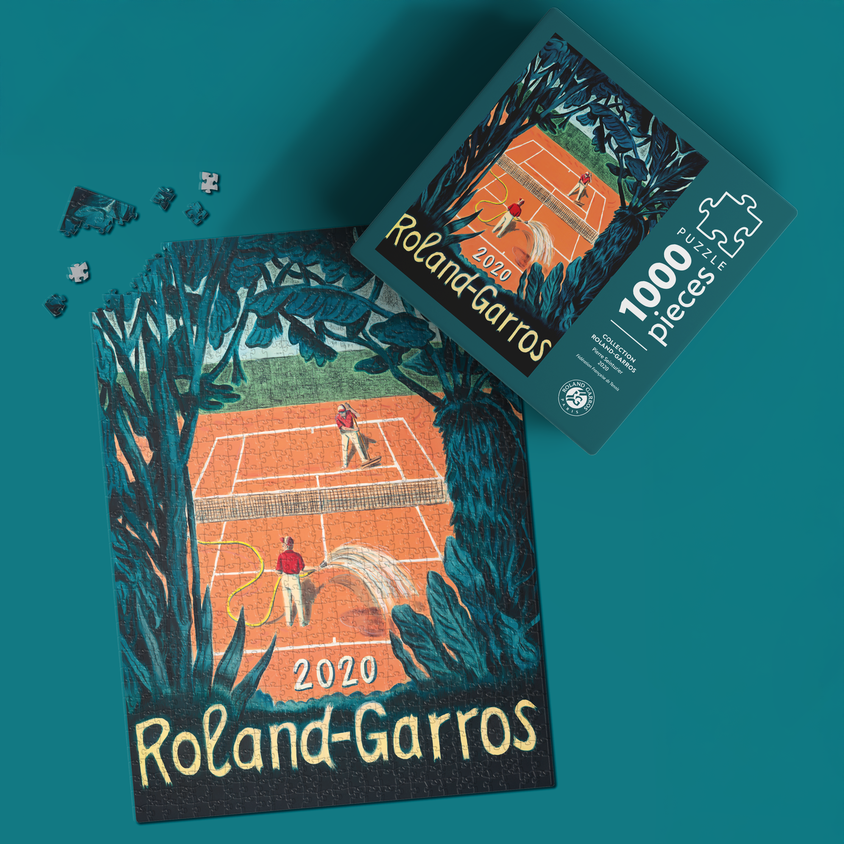 Puzzle Affiche Roland-Garros 2020 par Pierre SEINTURIER (1000 pièces)