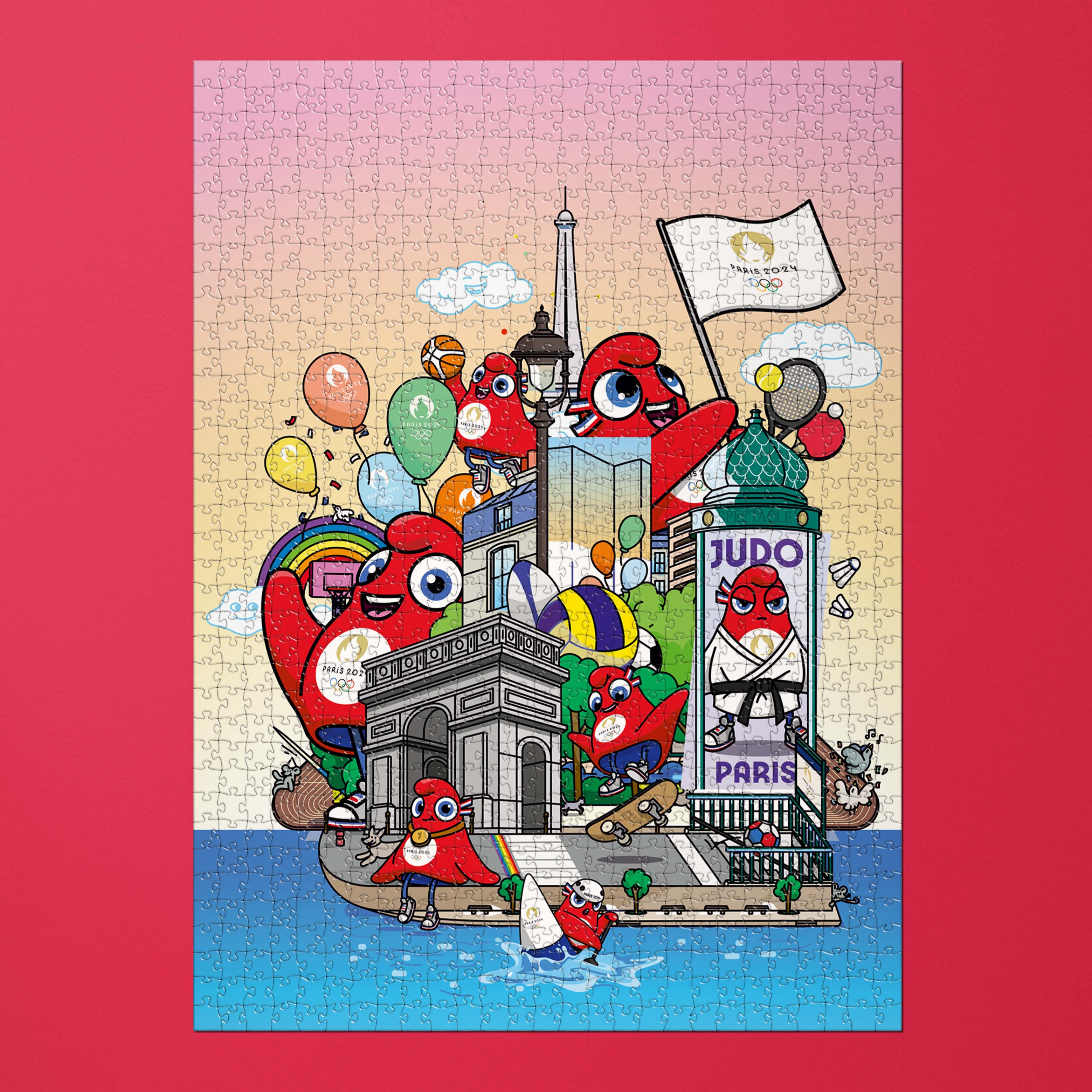 Puzzle Paris 2024 - 1000 pieces - Mascots in Paris