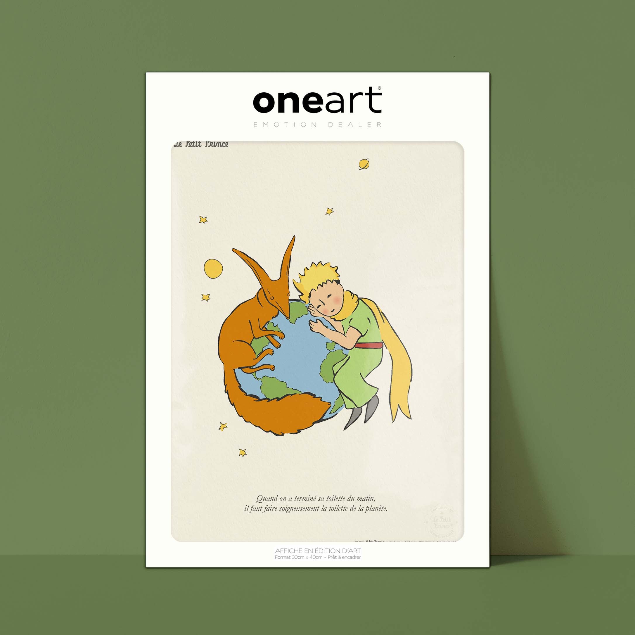 Affiche Le petit prince - Le renard et la Terre-oneart.fr