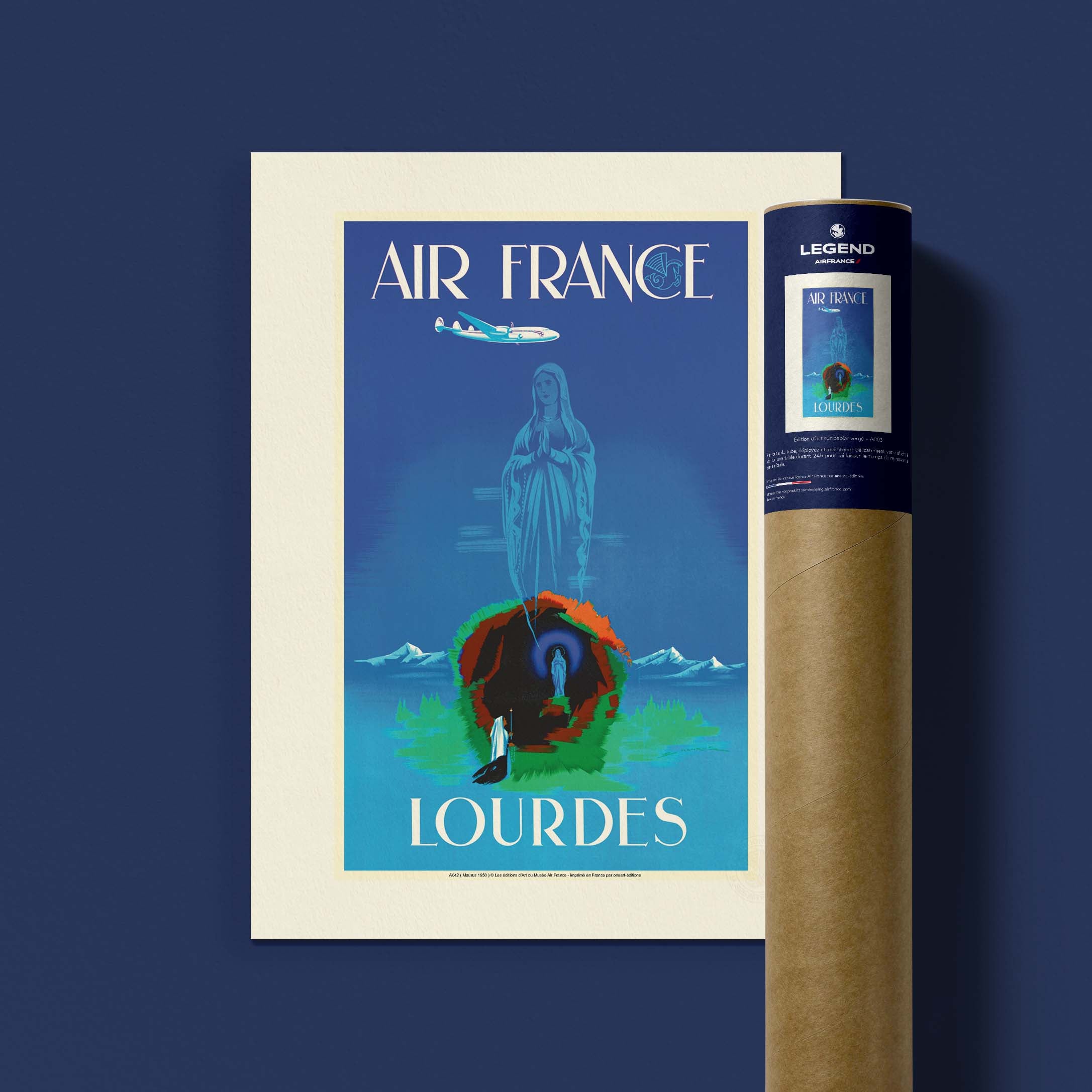 Affiche Air France - Lourdes-oneart.fr