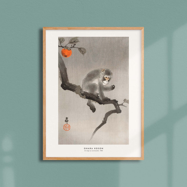 Estampe japonaise  - Un singe sur une branche