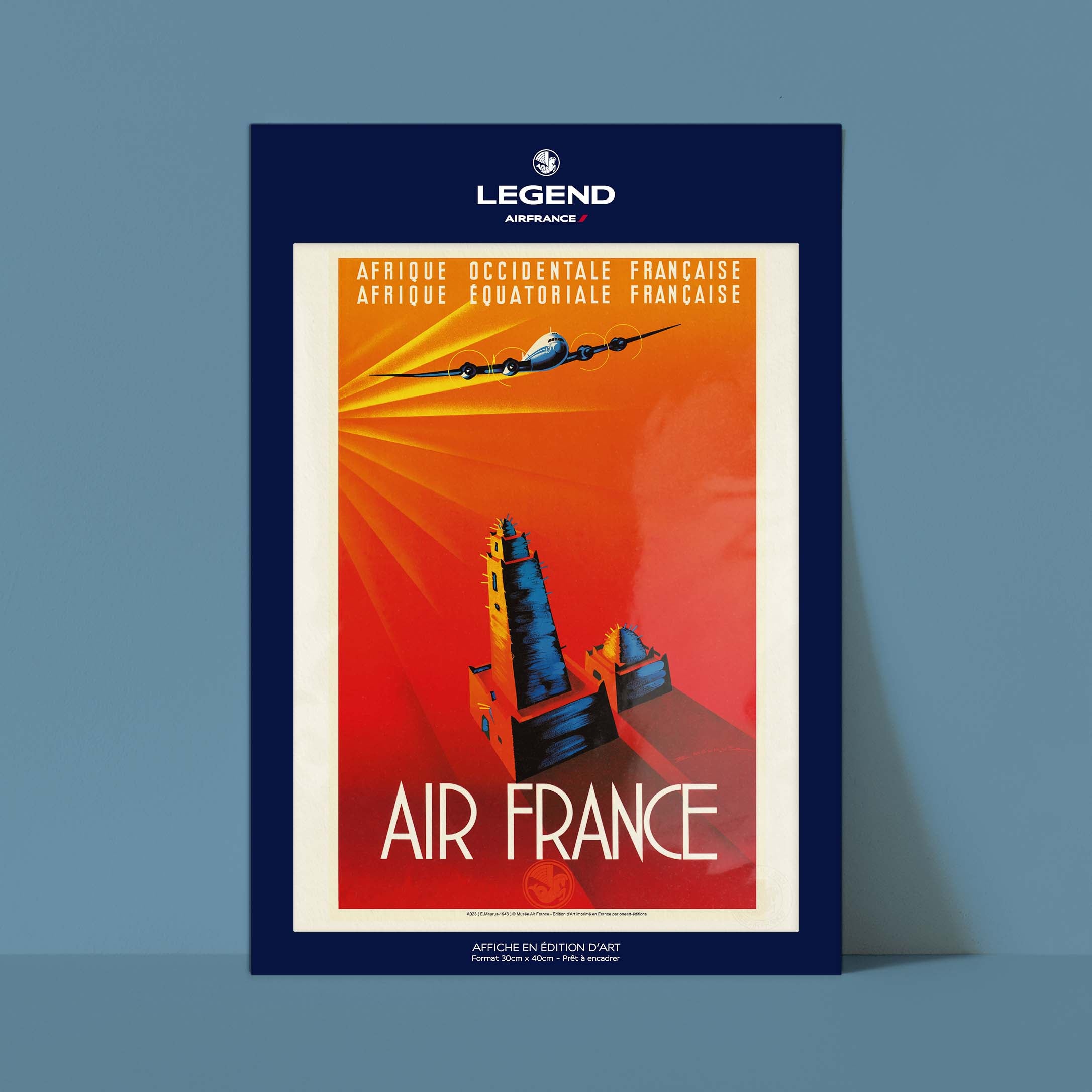 Affiche Air France - Afrique Occidentale Française-oneart.fr