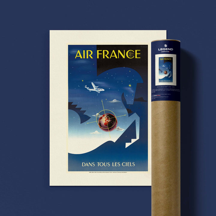 Affiche Air France - Dans tous les ciels