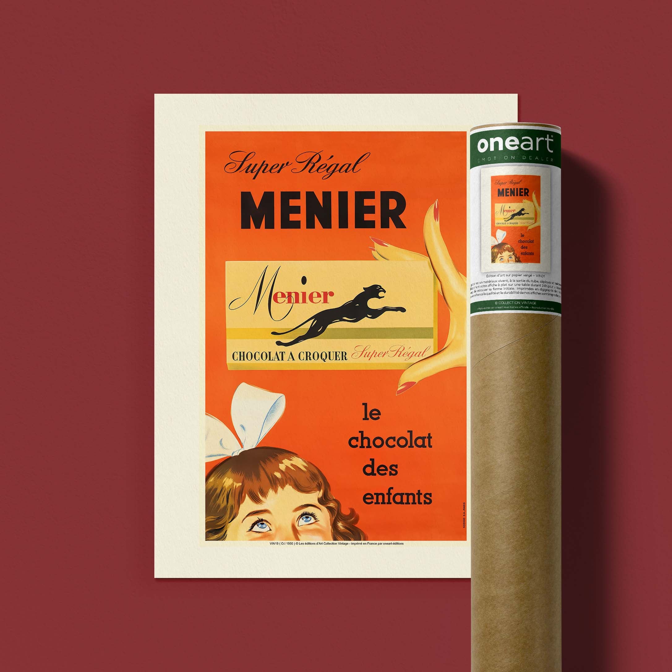 Affiche publicité vintage - Menier-oneart.fr