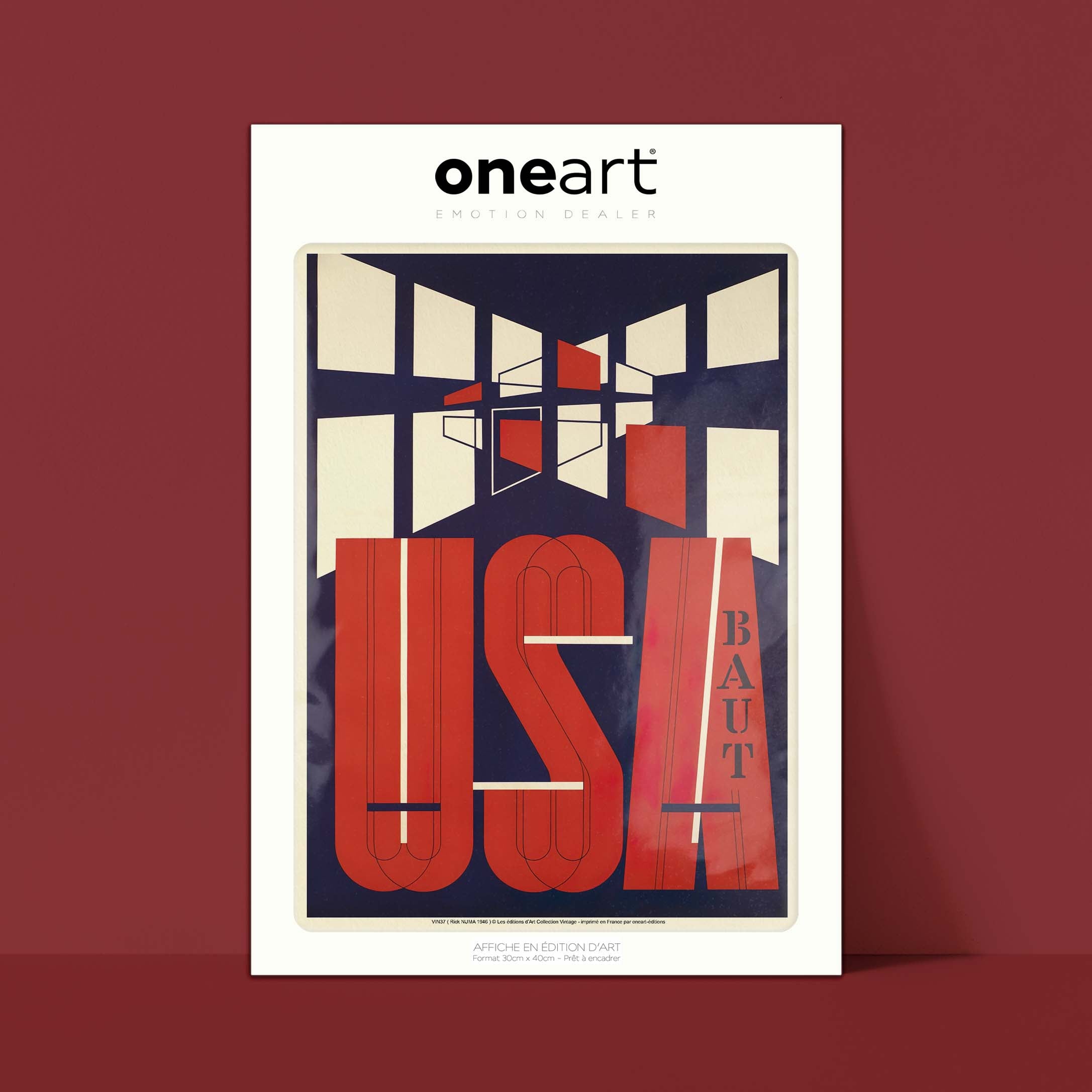 Affiche publicité vintage - USA-oneart.fr
