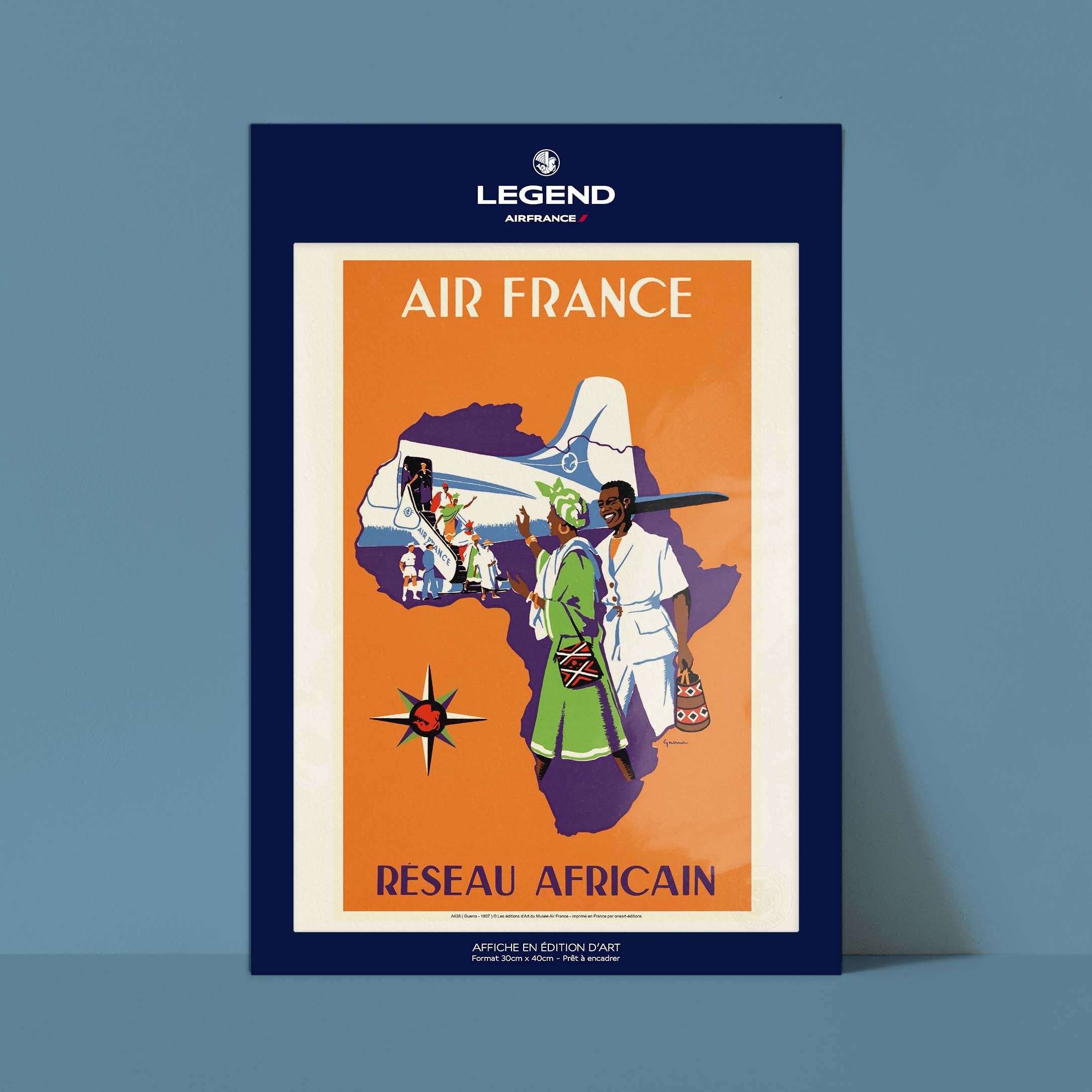 Affiche Air France - Réseau Africain-oneart.fr