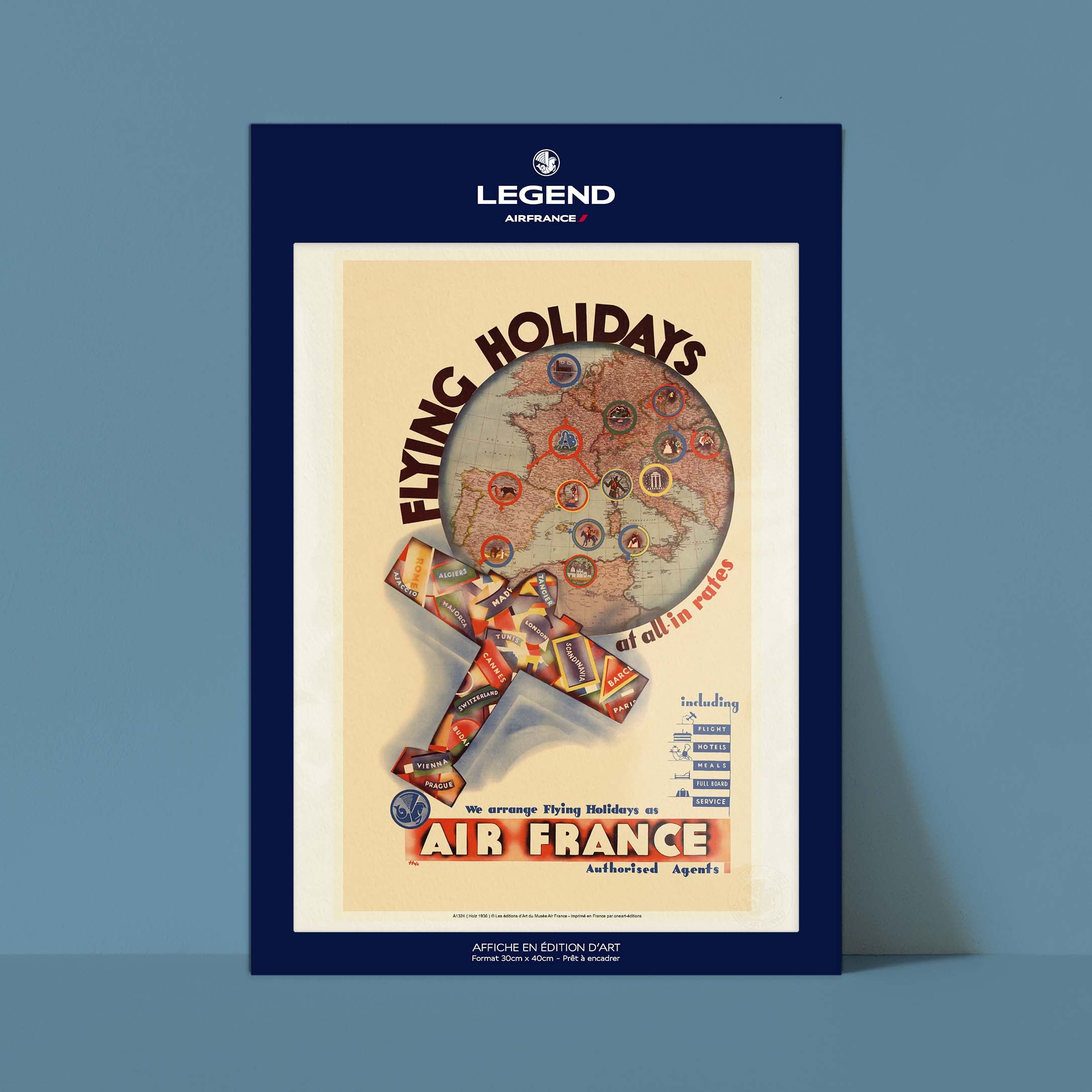 Affiche Air France - Flying Holidays-oneart.fr