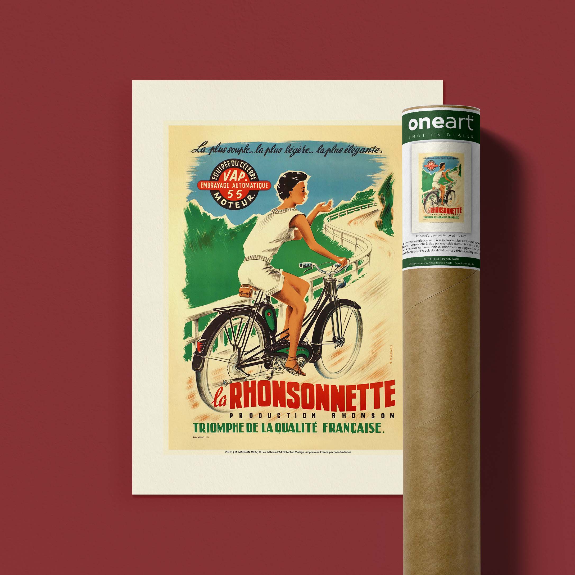 Affiche publicité vintage - La Rhonsonnette-oneart.fr