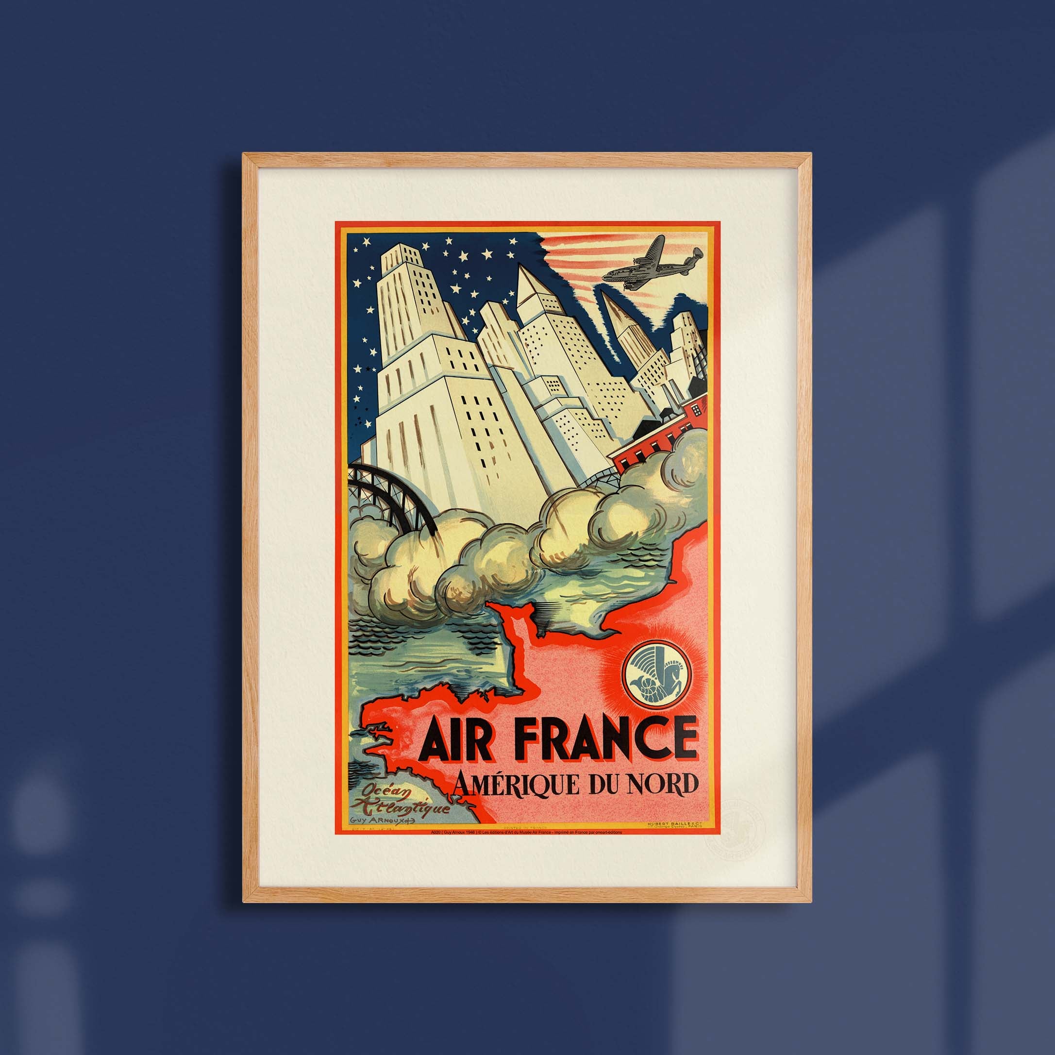 Affiche Air France - Amérique du Nord-oneart.fr