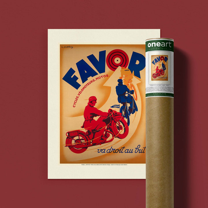 Affiche publicité vintage - Favor