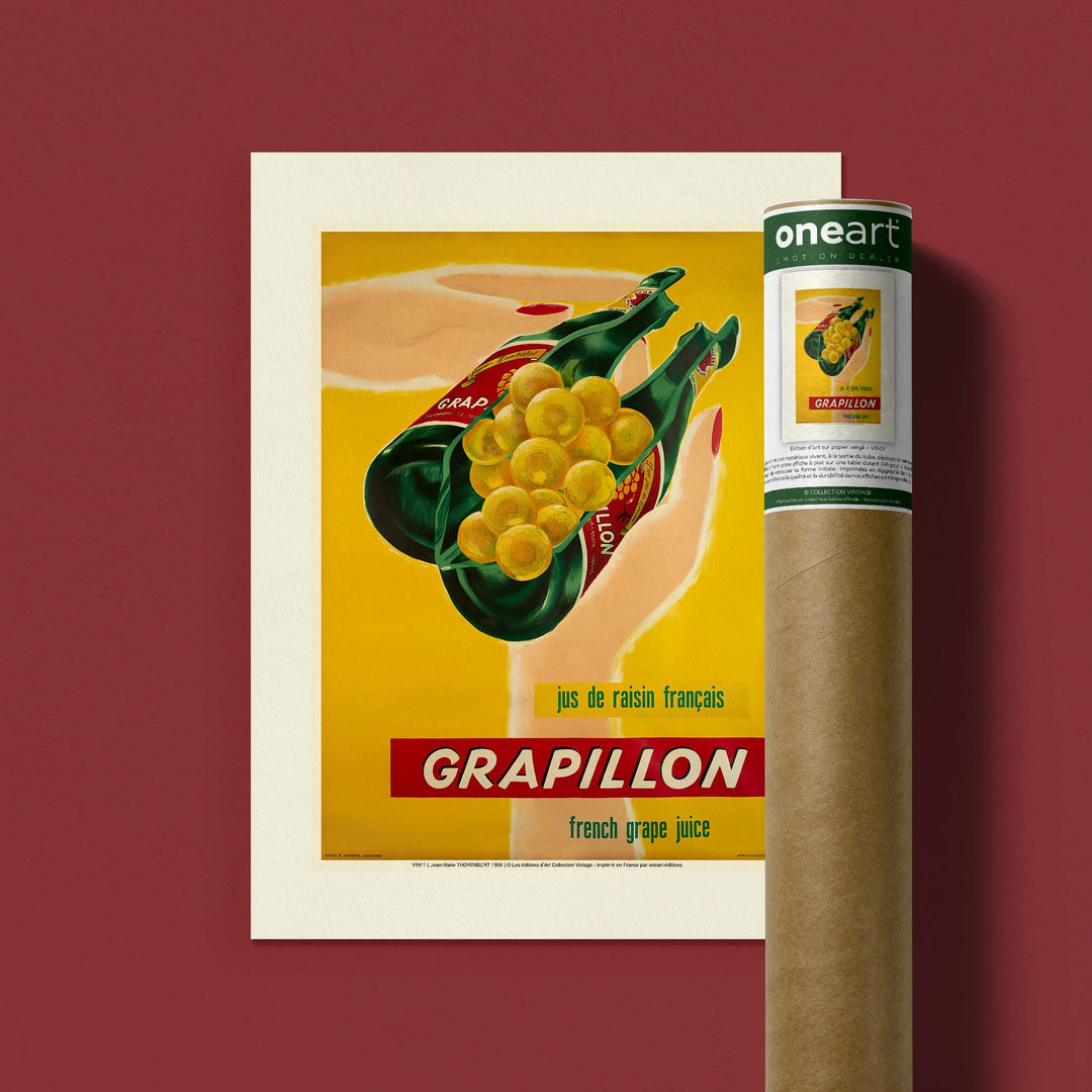 Affiche publicité vintage - Grapillon