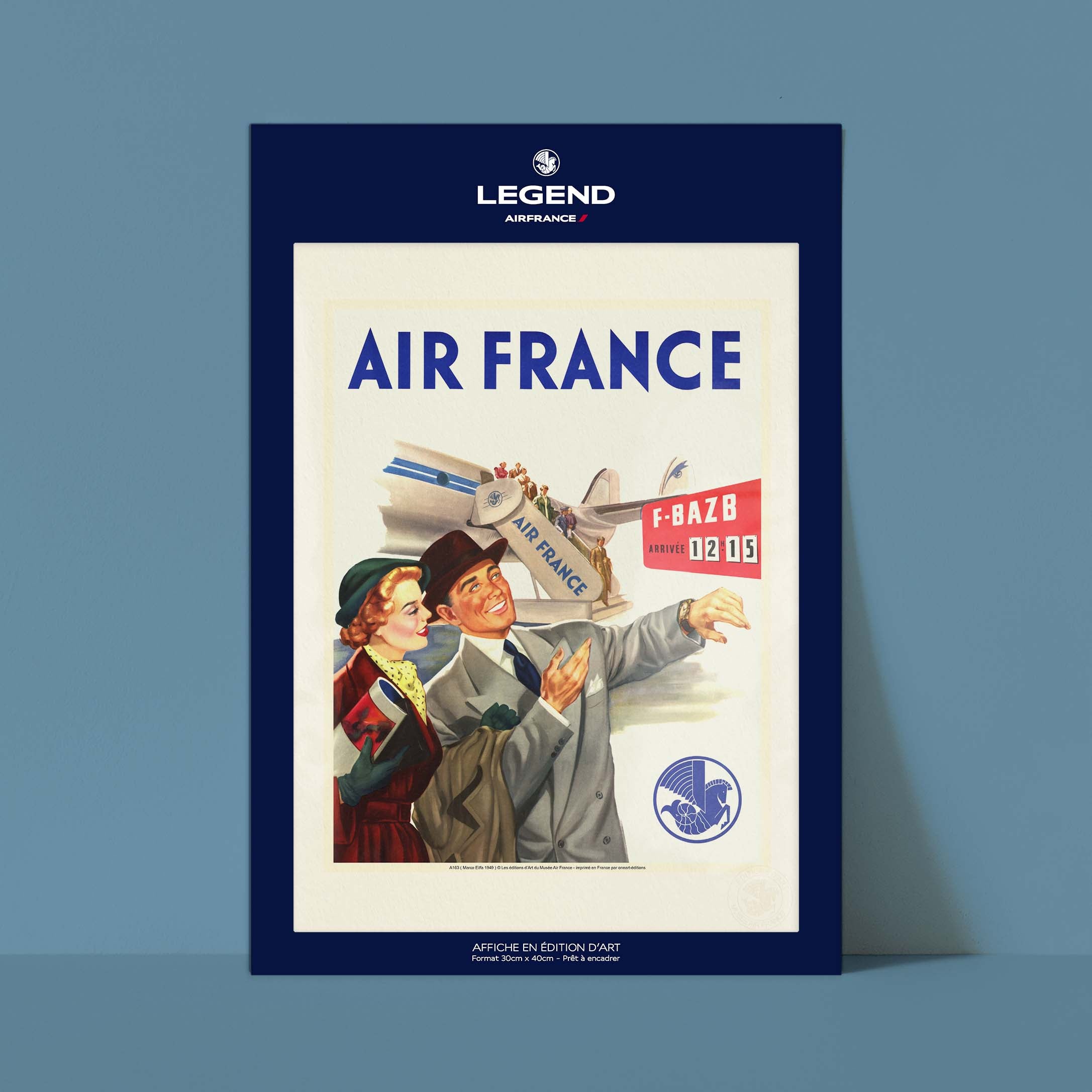 Affiche Air France - Pannonceau Horaire-oneart.fr