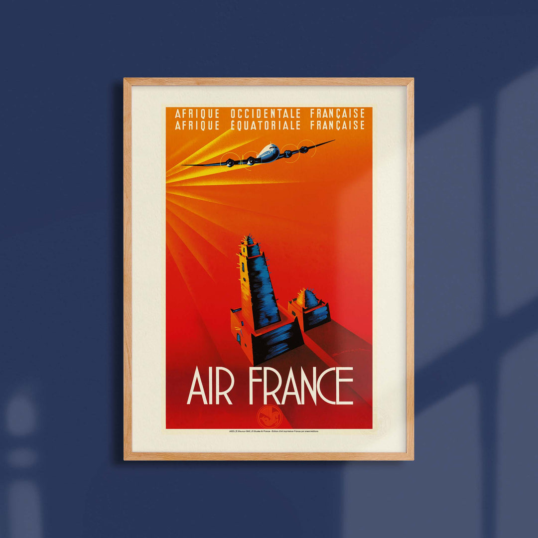 Affiche Air France - Afrique Occidentale Française