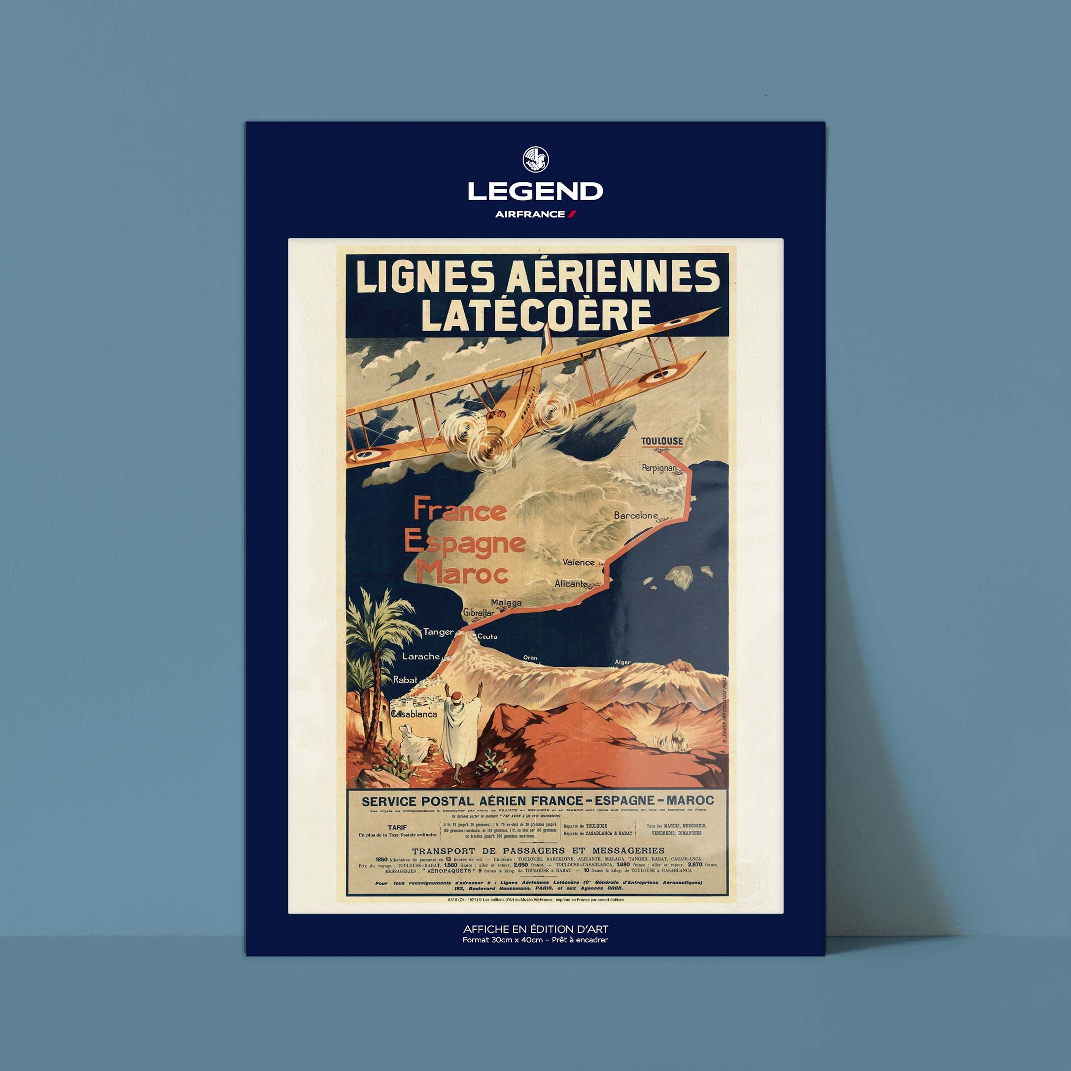 Affiche Air France - LATECOERE Affiche 1921-oneart.fr