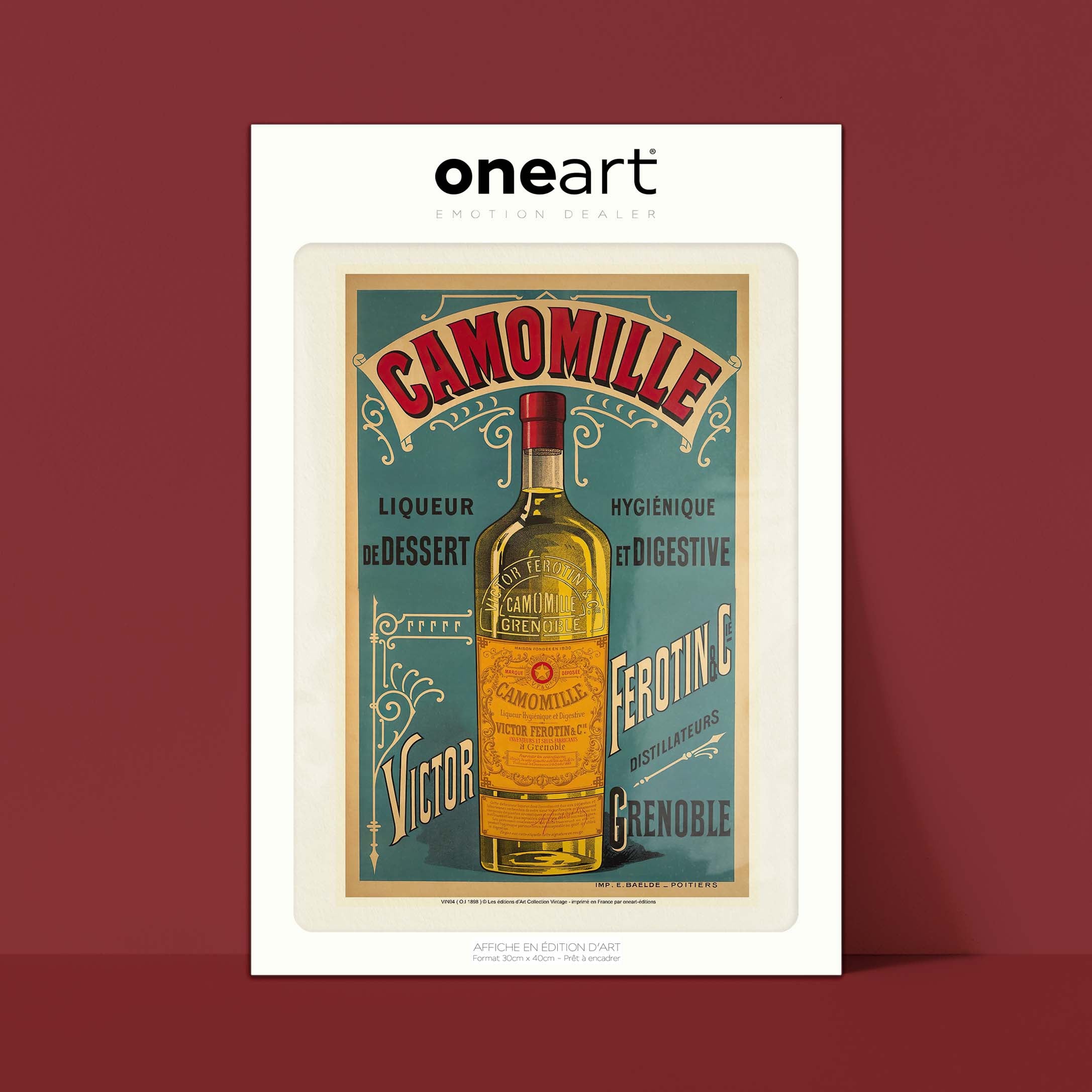 Affiche publicité vintage - Camomille-oneart.fr