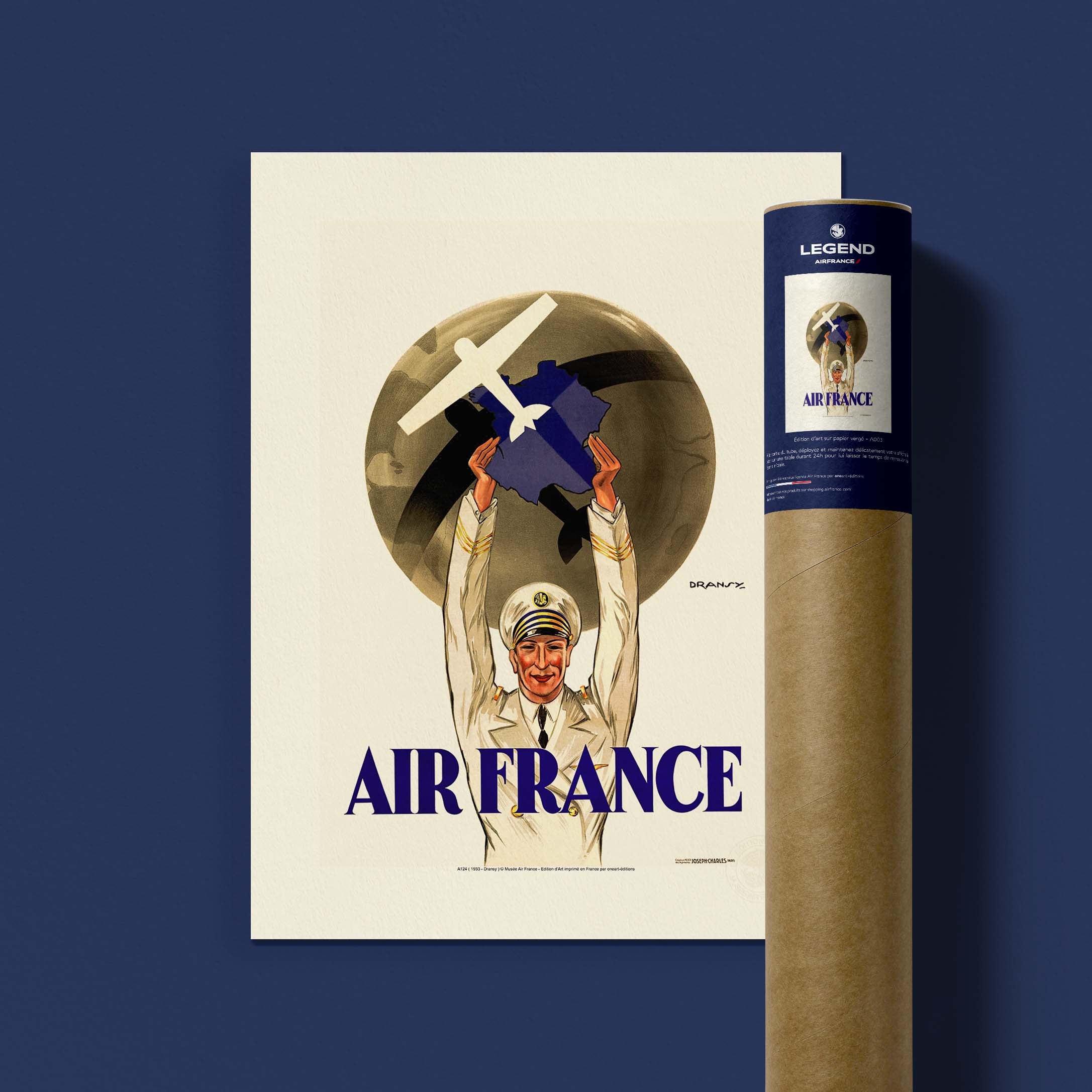 Affiche Air France - Première Affiche de la compagnie-oneart.fr