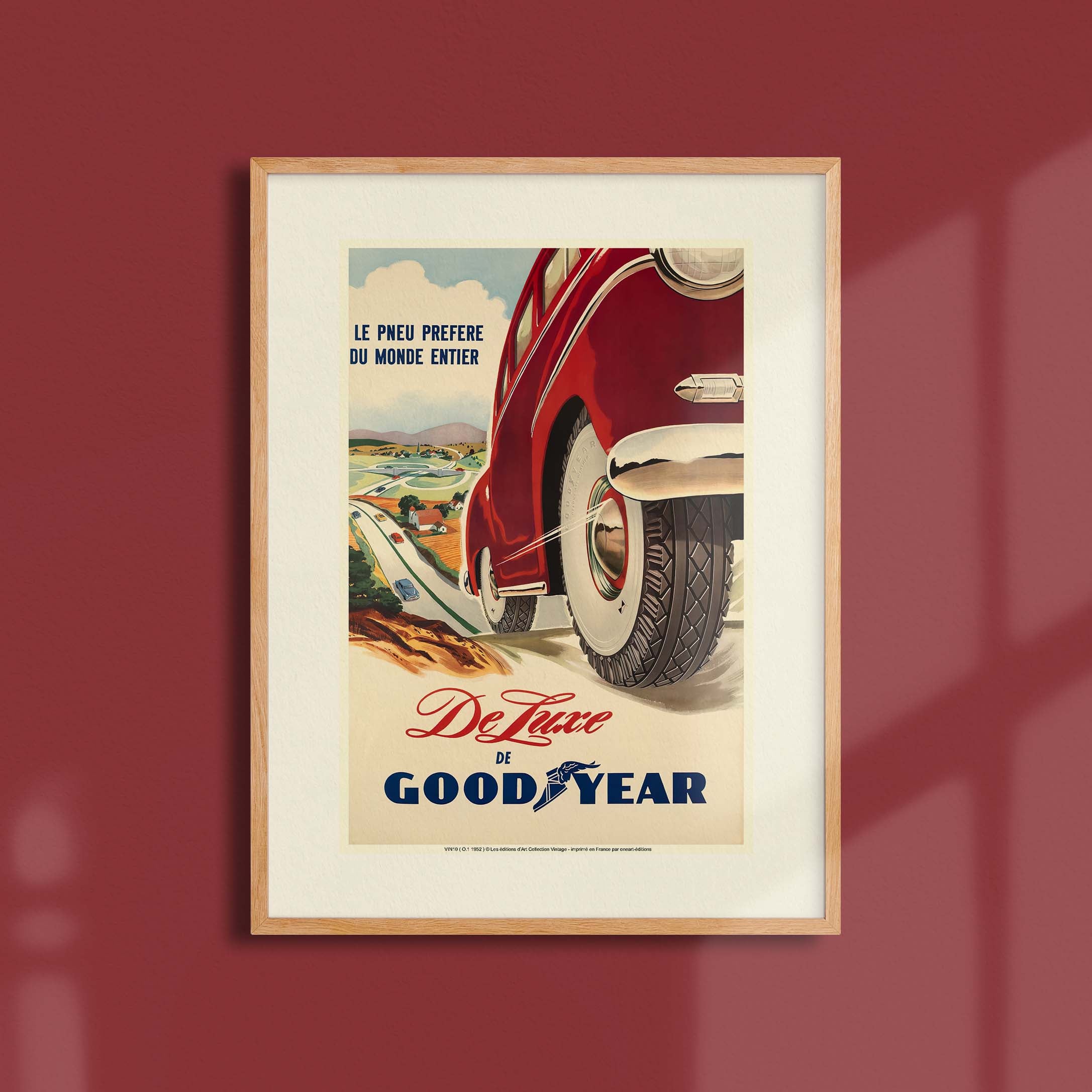 Affiche publicité vintage - Goodyear-oneart.fr