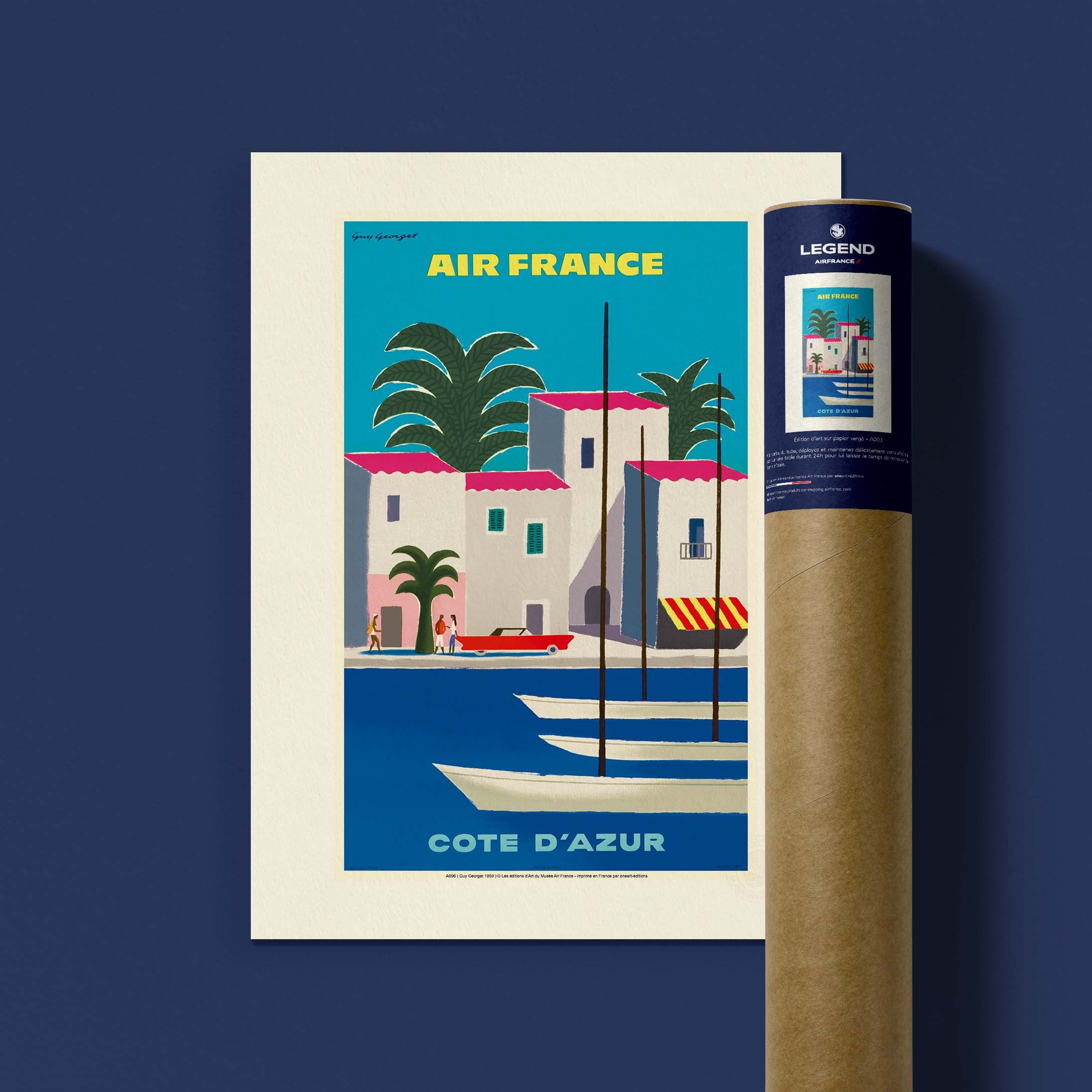 Affiche Air France - Côte d'Azur-oneart.fr