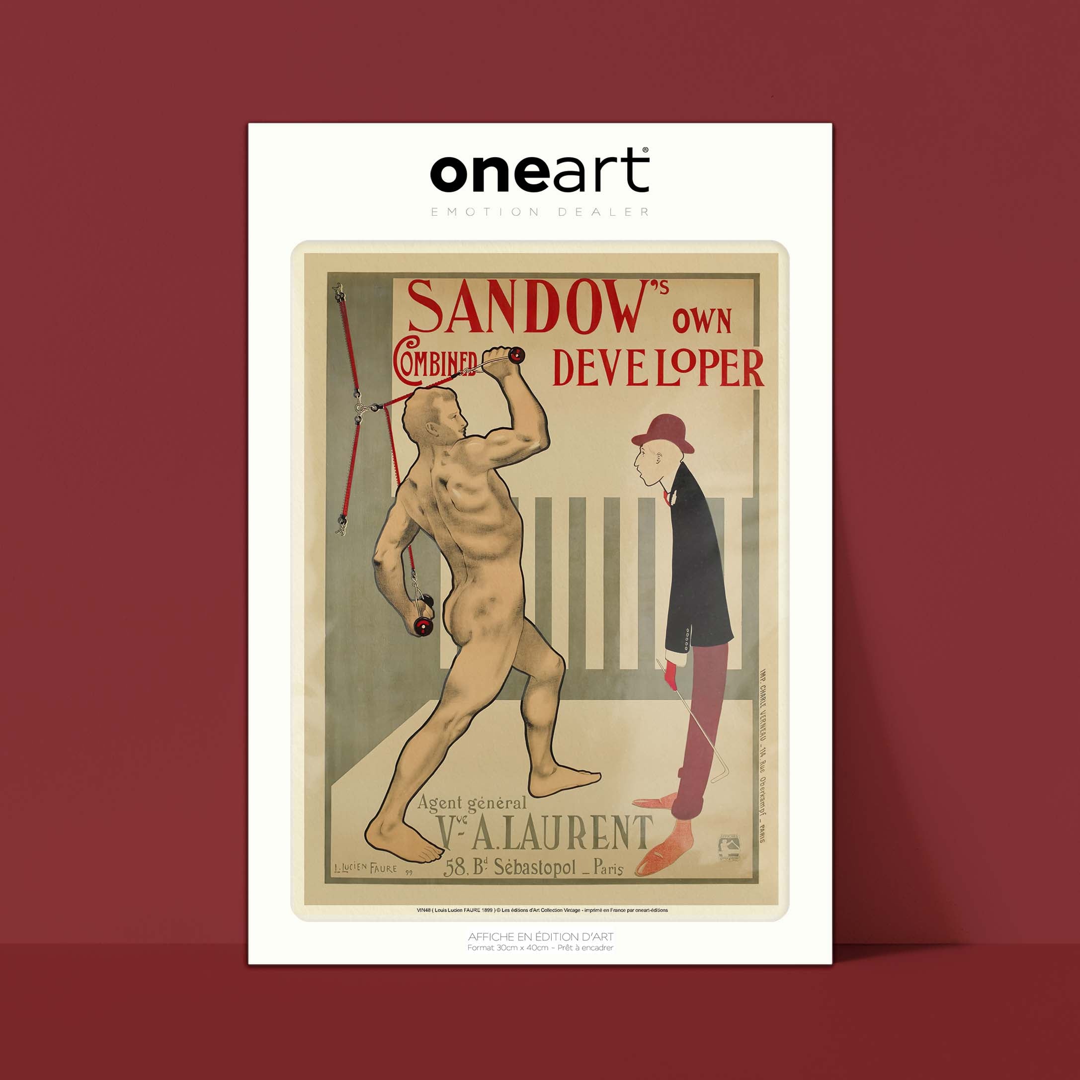Affiche publicité vintage - Sandow's-oneart.fr