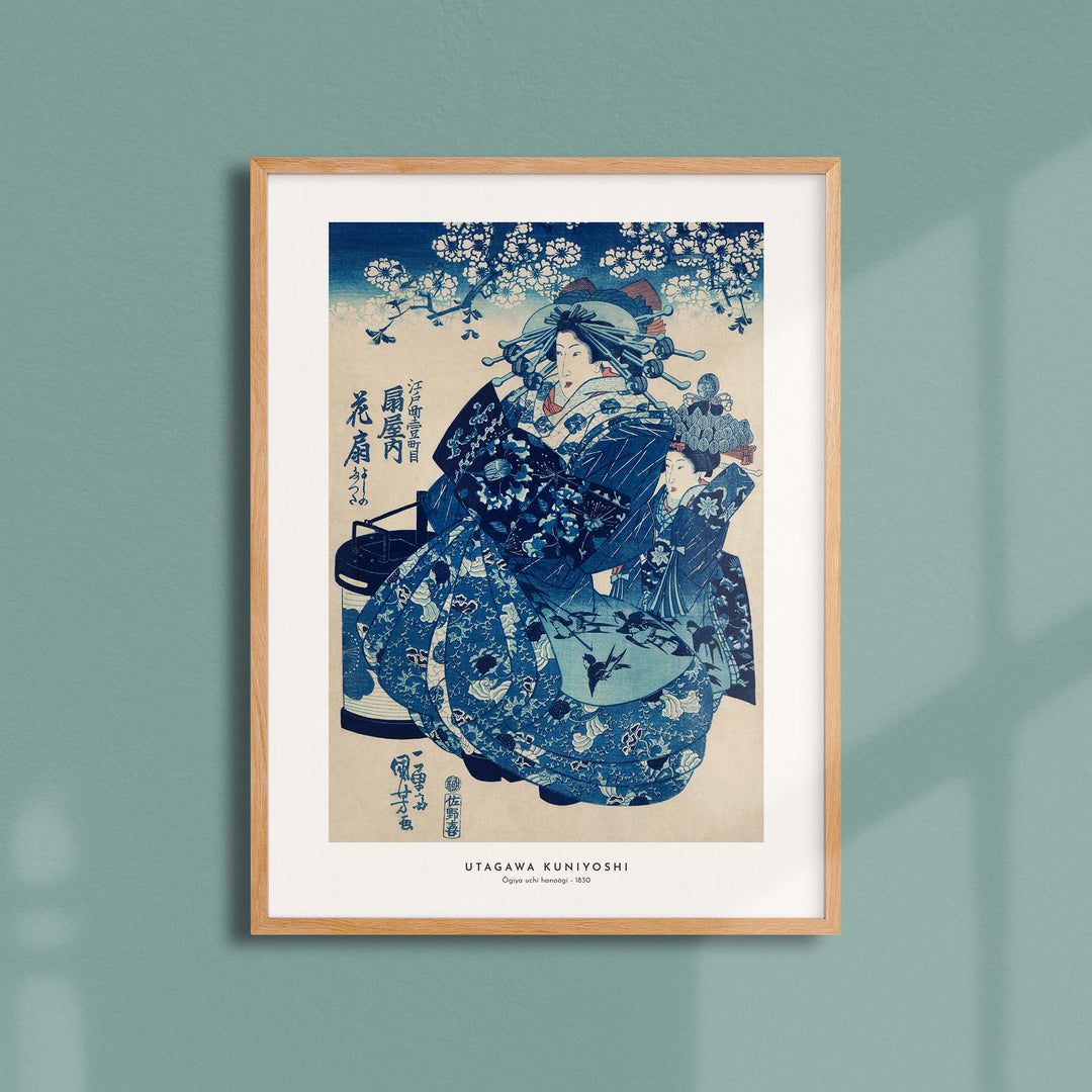 Japanese print - Ōgiya uchi hanaōgi