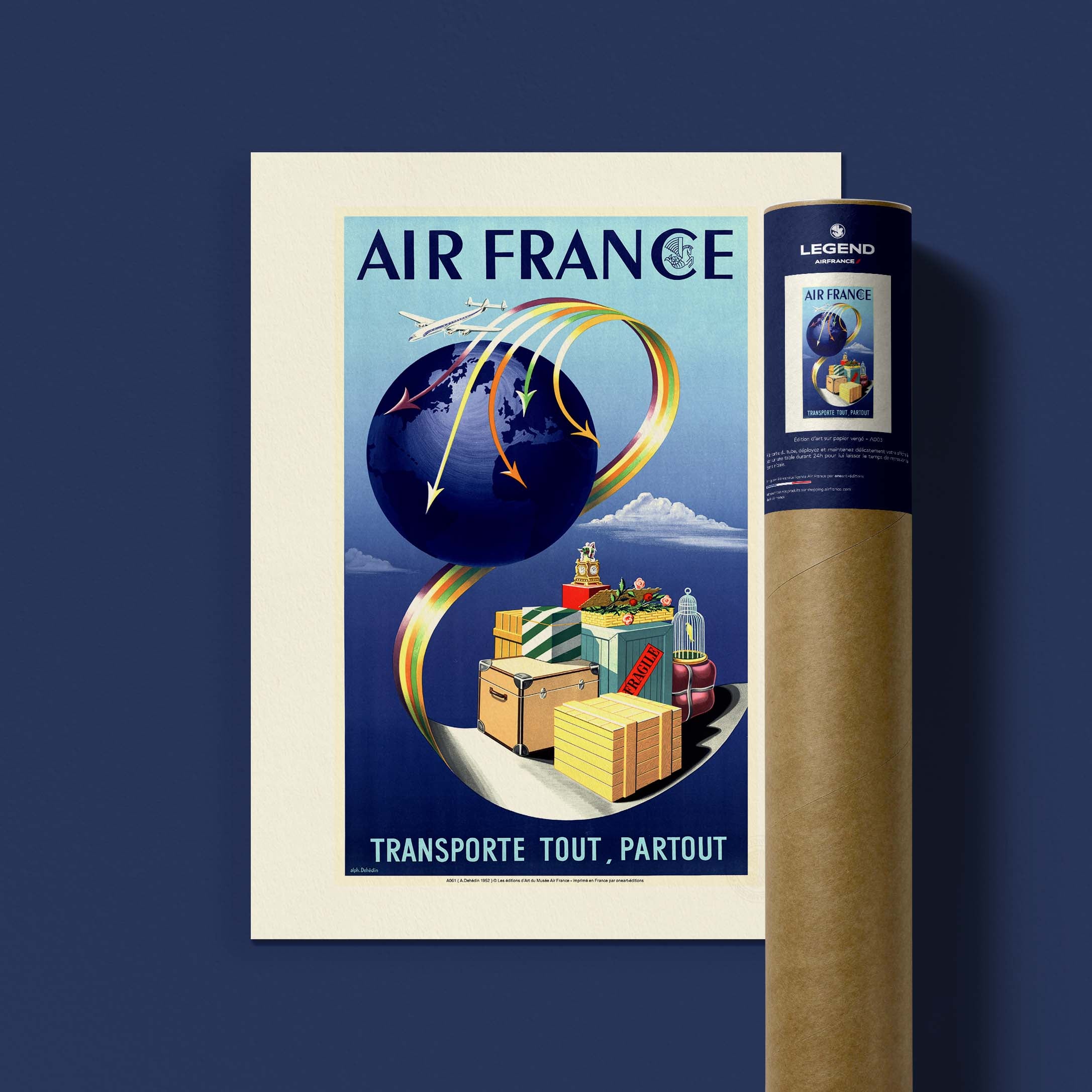 Affiche Air France - Transporte tout, partout-oneart.fr