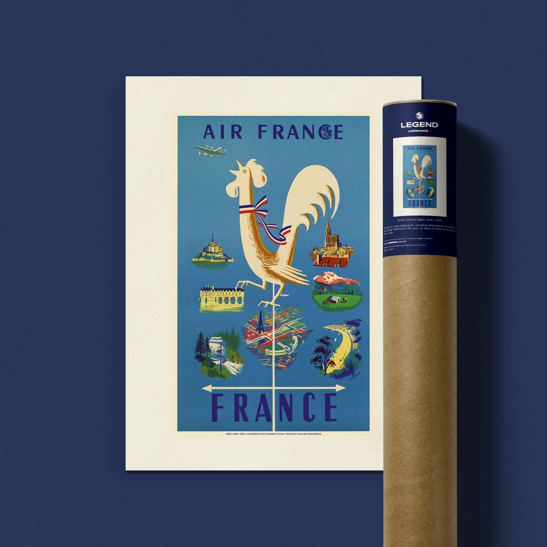 Affiche Air France - France (Coq)