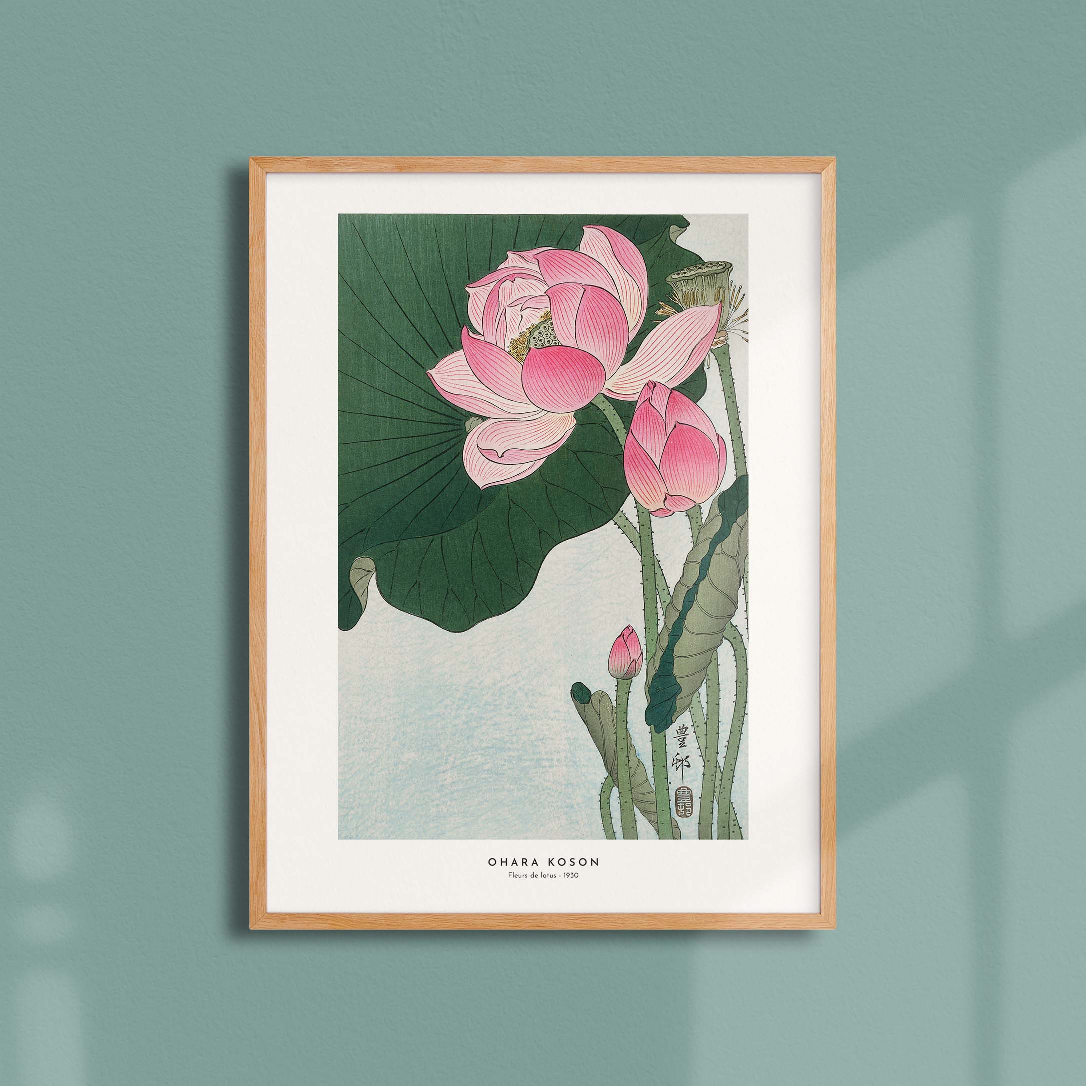 Estampe japonaise - Fleurs de lotus-oneart.fr
