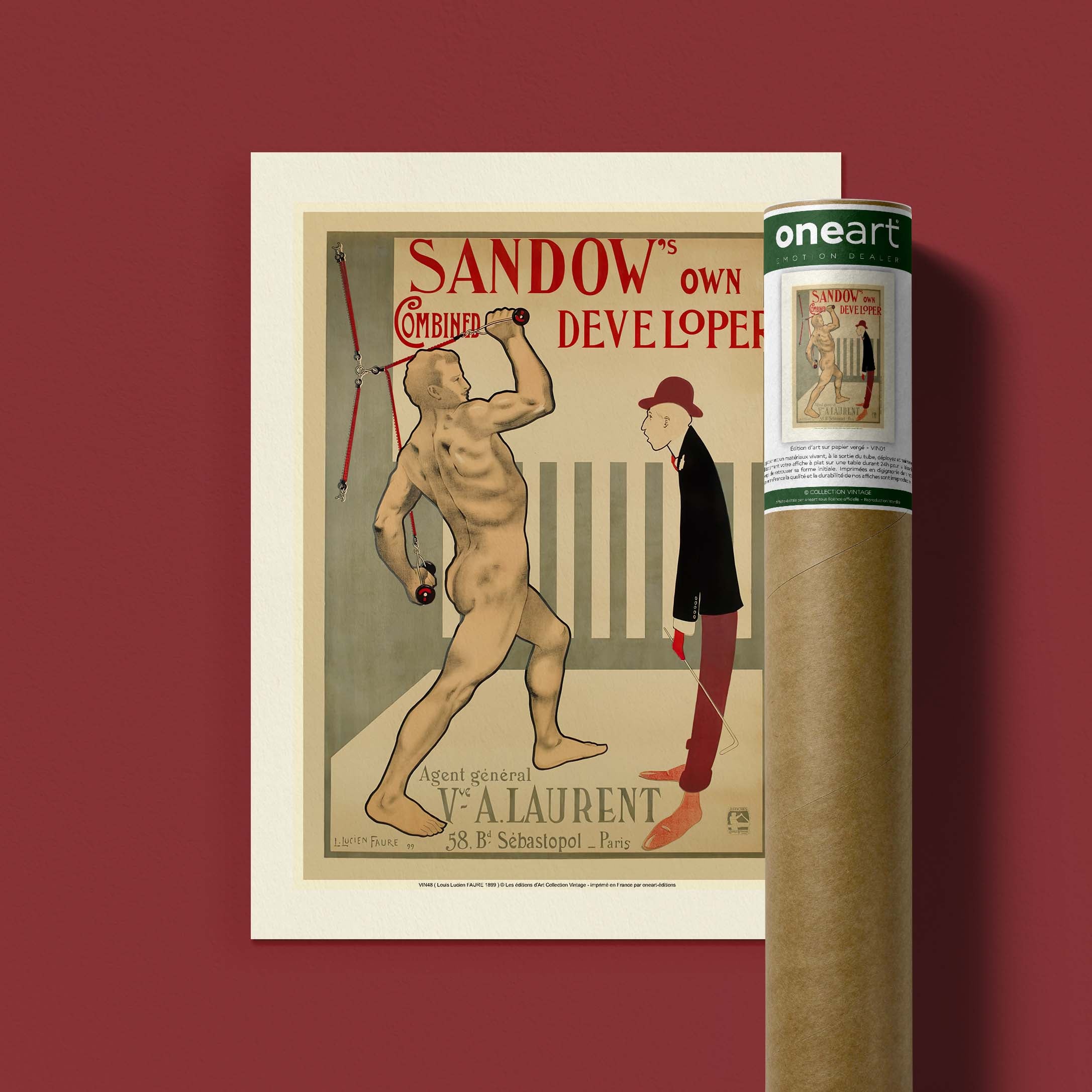 Affiche publicité vintage - Sandow's-oneart.fr