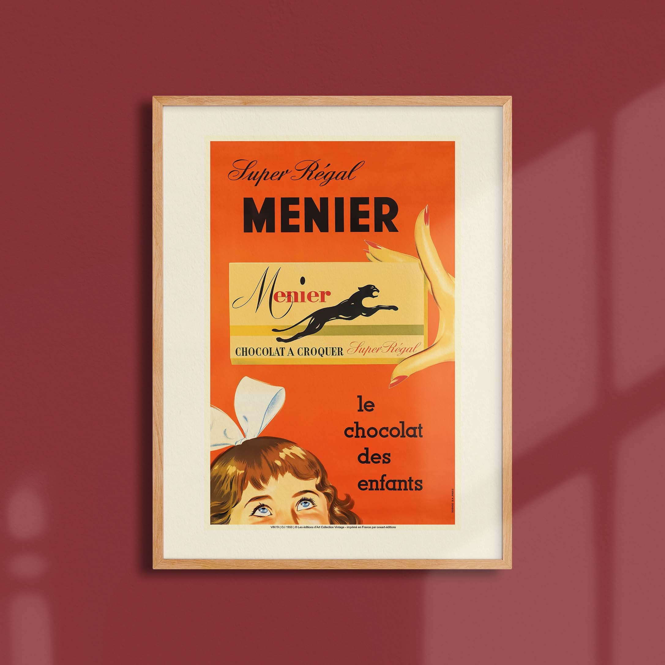 Affiche publicité vintage - Menier-oneart.fr