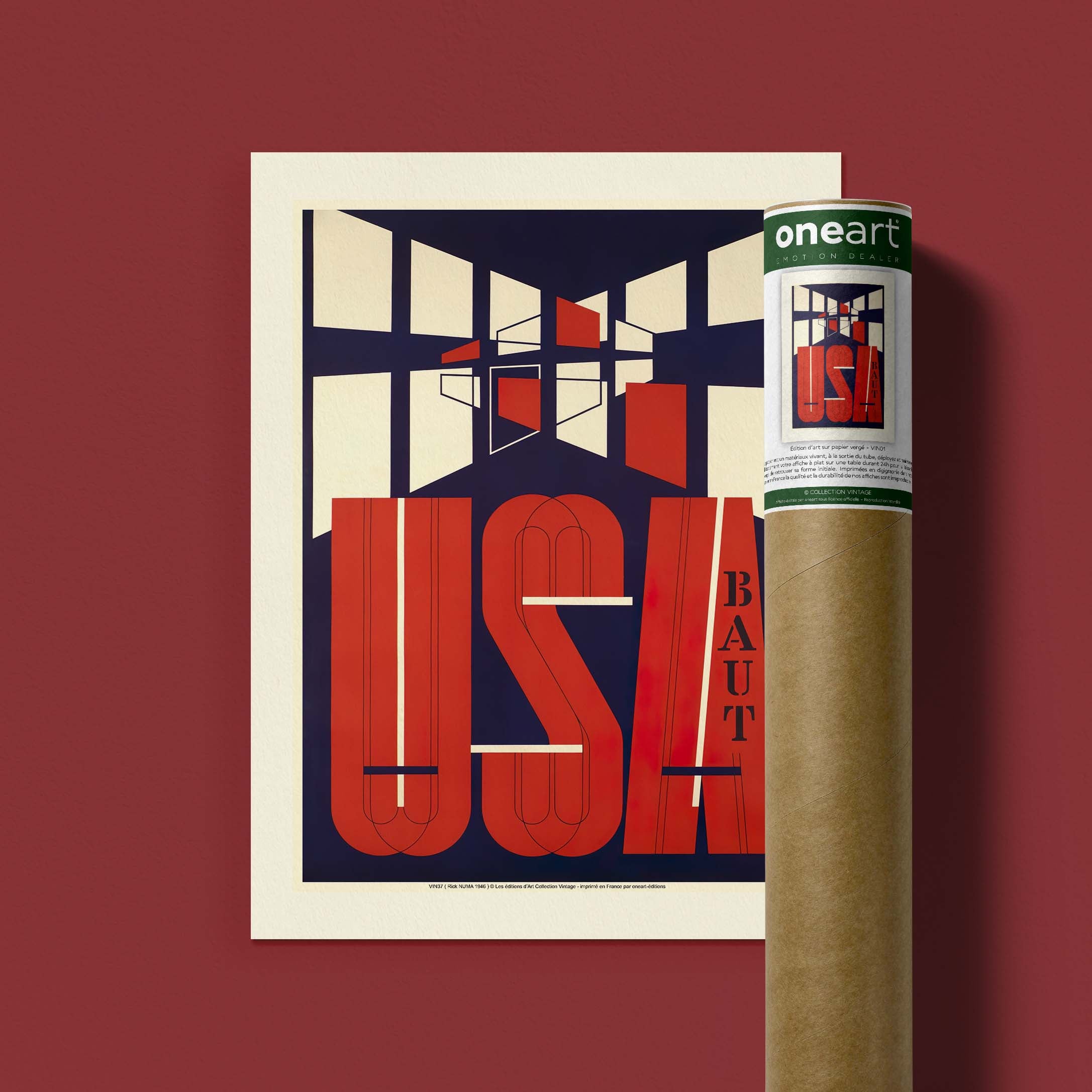 Affiche publicité vintage - USA-oneart.fr