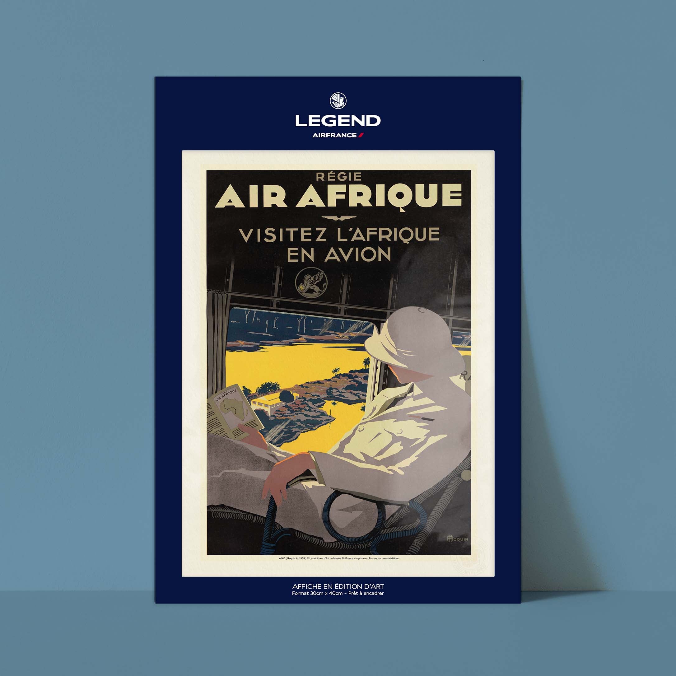 Affiche Air France - Visitez l‘Afrique en Avion-oneart.fr