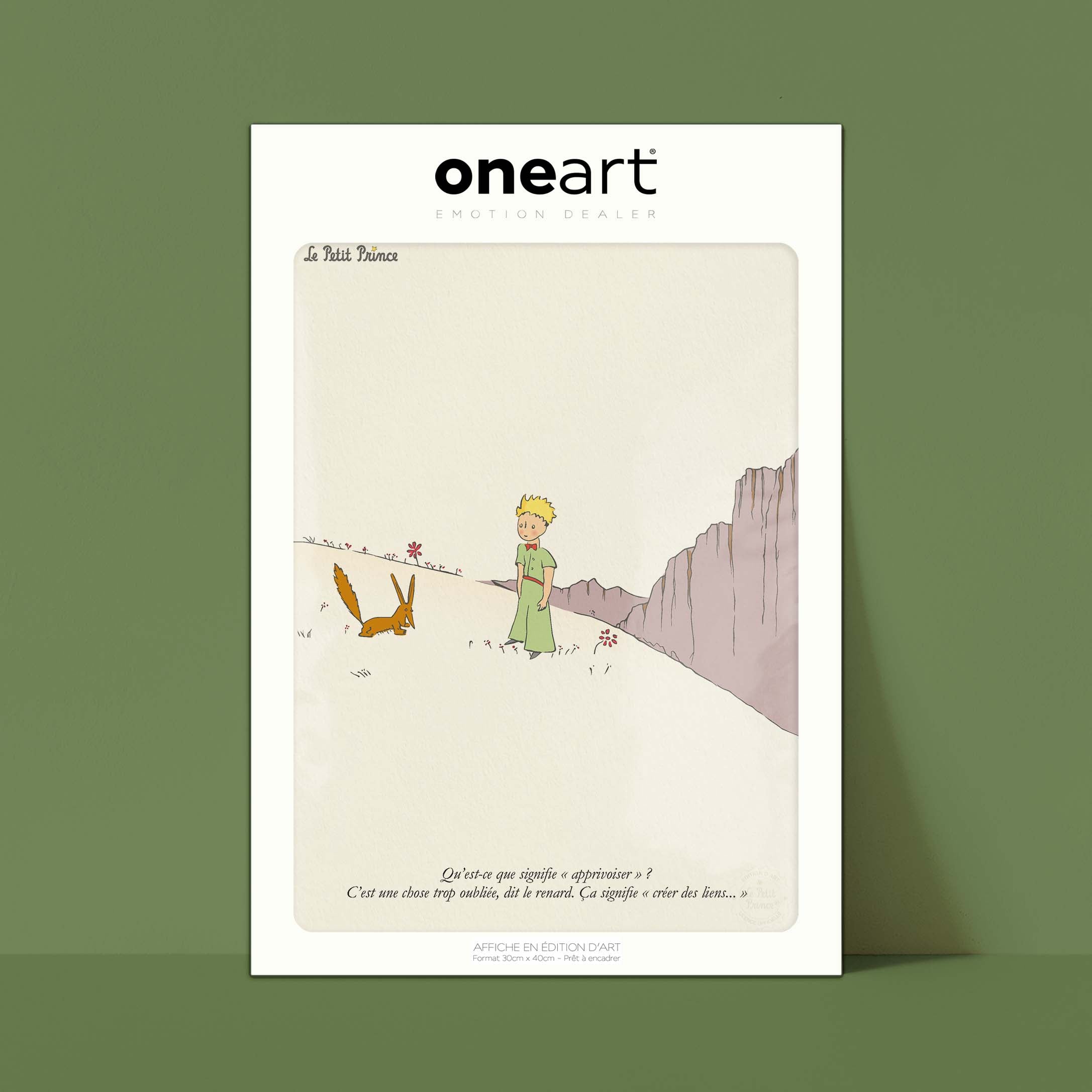 Affiche Le petit prince - Apprivoiser-oneart.fr